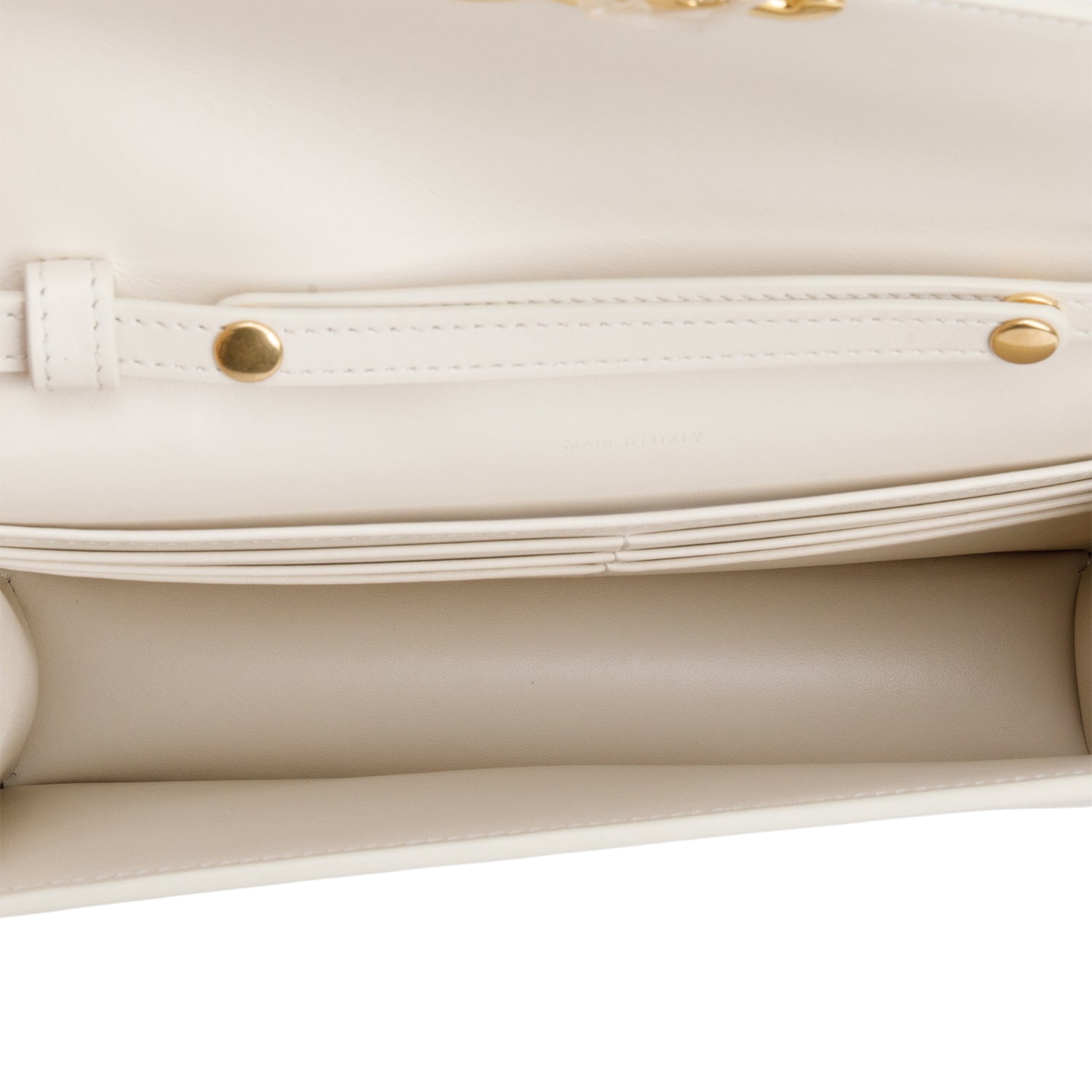 Celine 2025 White Shiny Calfskin Margo Wallet on Chain