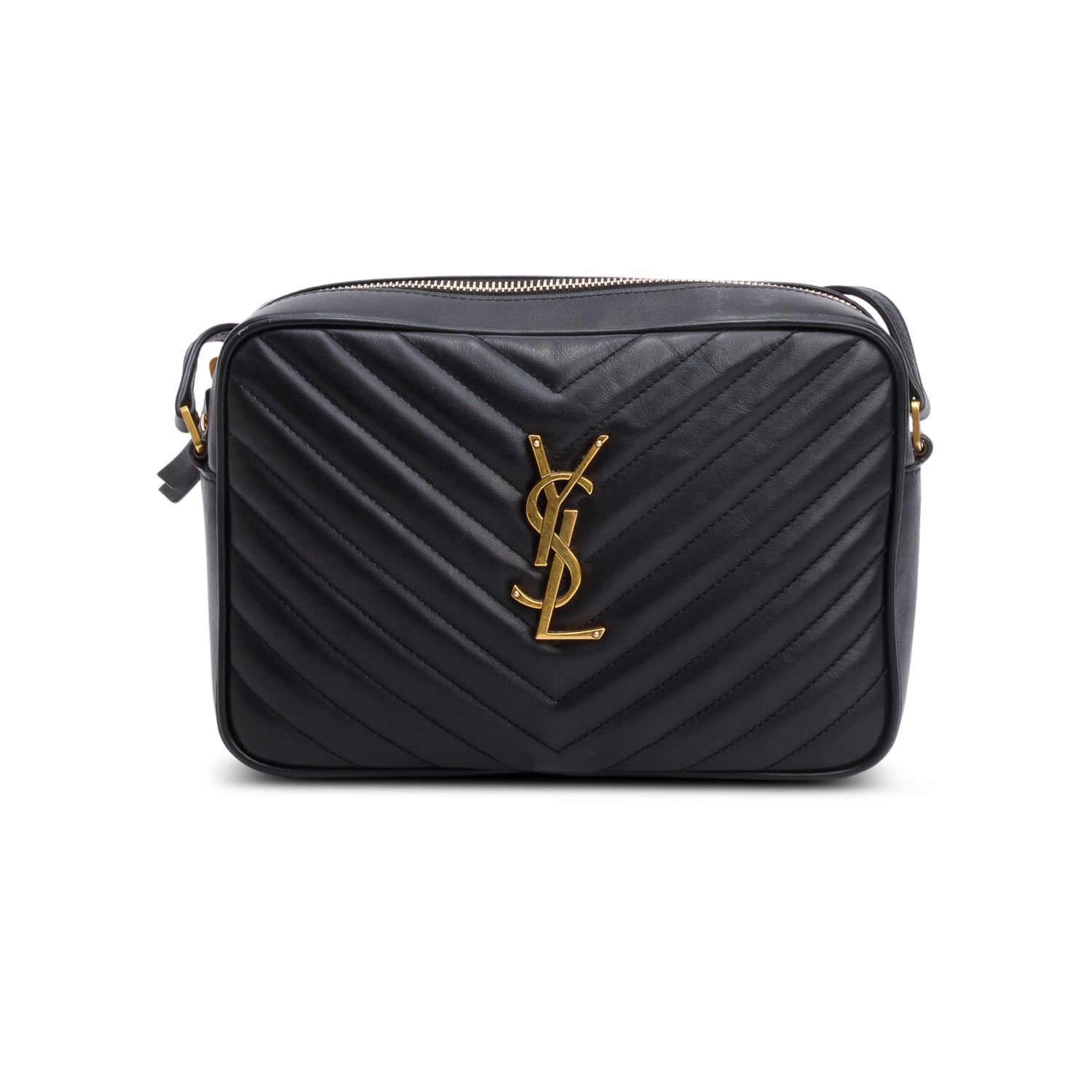 Saint Laurent 2020 Black Quilted Leather Lou Camera Bag
