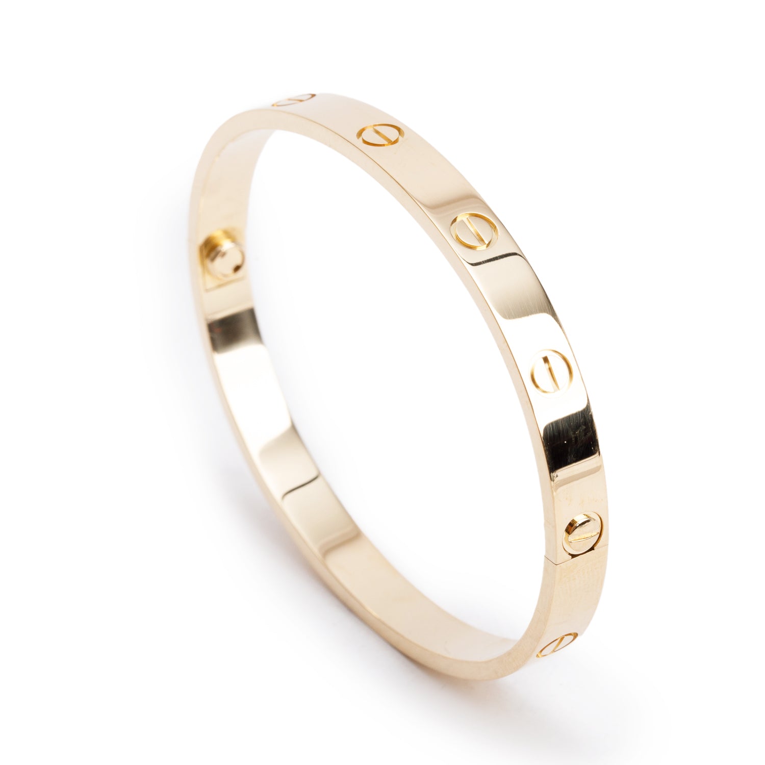 Cartier 2020 18k Yellow Gold Love Bracelet, Classic Model, Size 18 w/ Box & Certificate