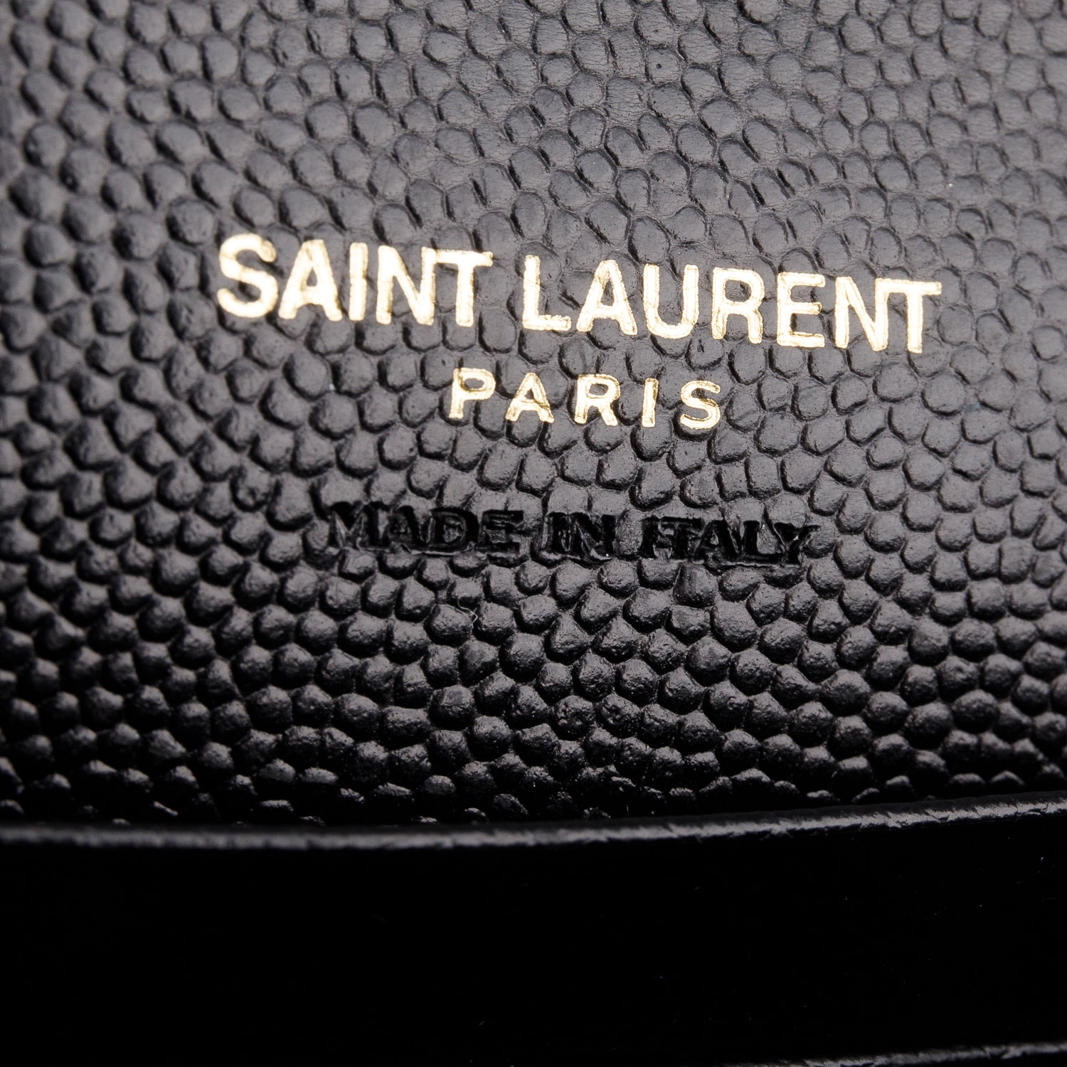 Saint Laurent 2020 Black Grain De Poudre Cassandre Matelasse Small Envelope Wallet w/ Box
