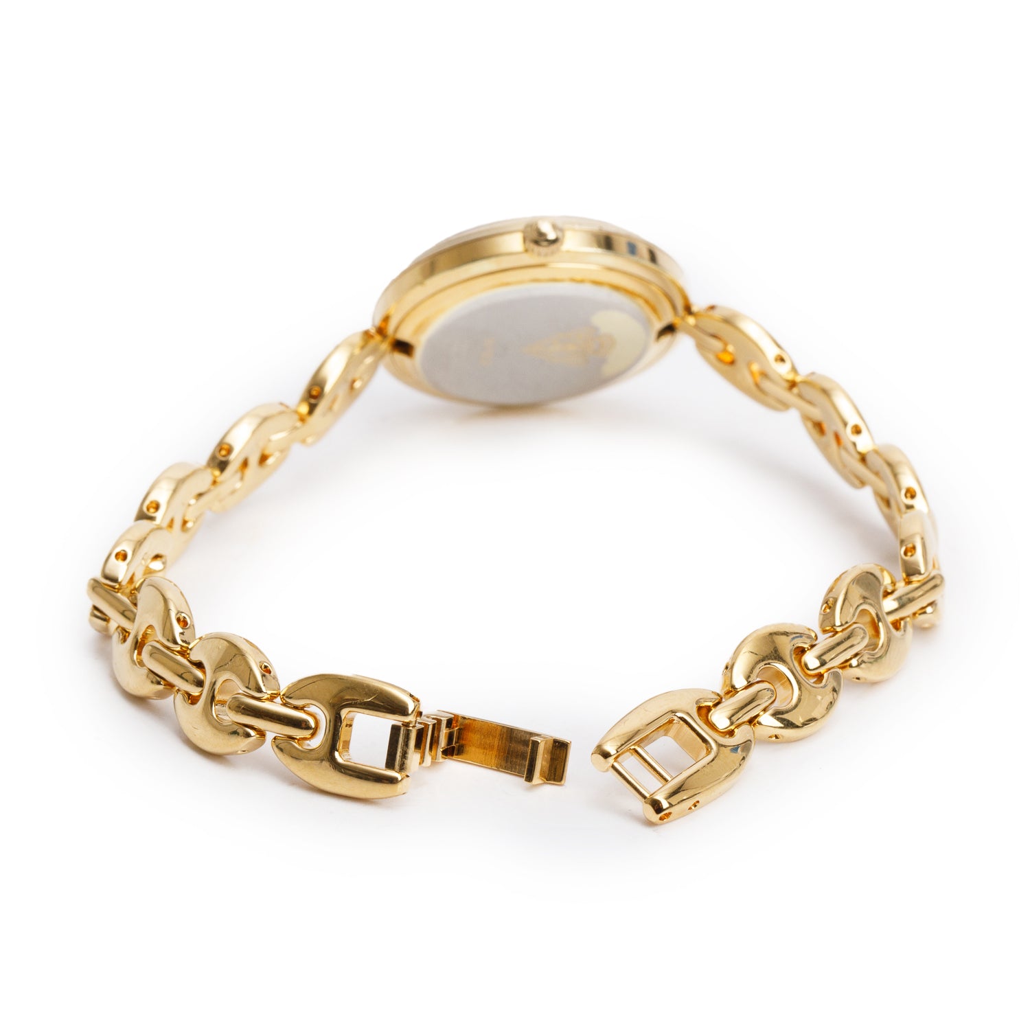 Gucci Gold Plated Stainless Steel 1100 Series 26 MM Watch w/ Box & 4 Multicolour Bezels