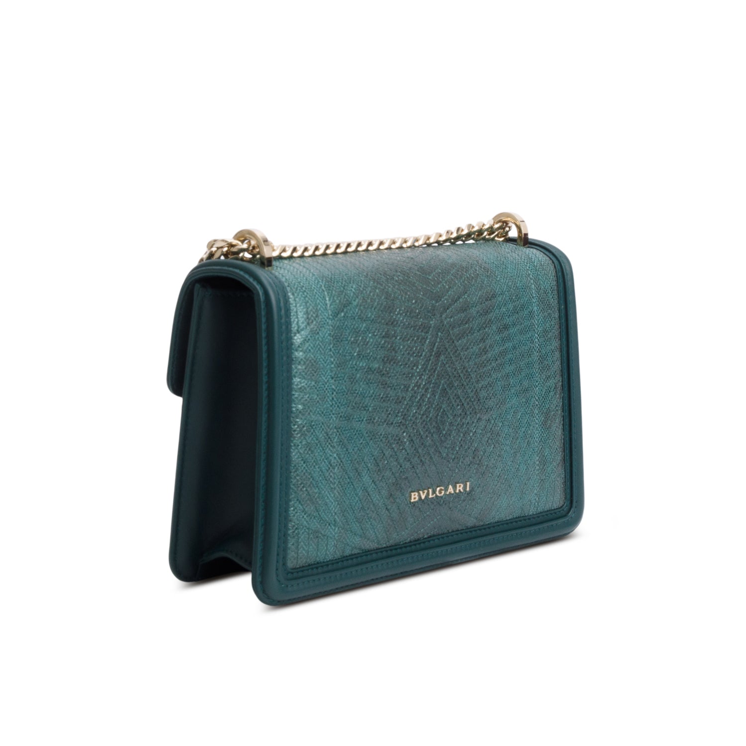 Bulgari Green Python Serpenti Forever Shoulder Bag w/ Authenticity Card