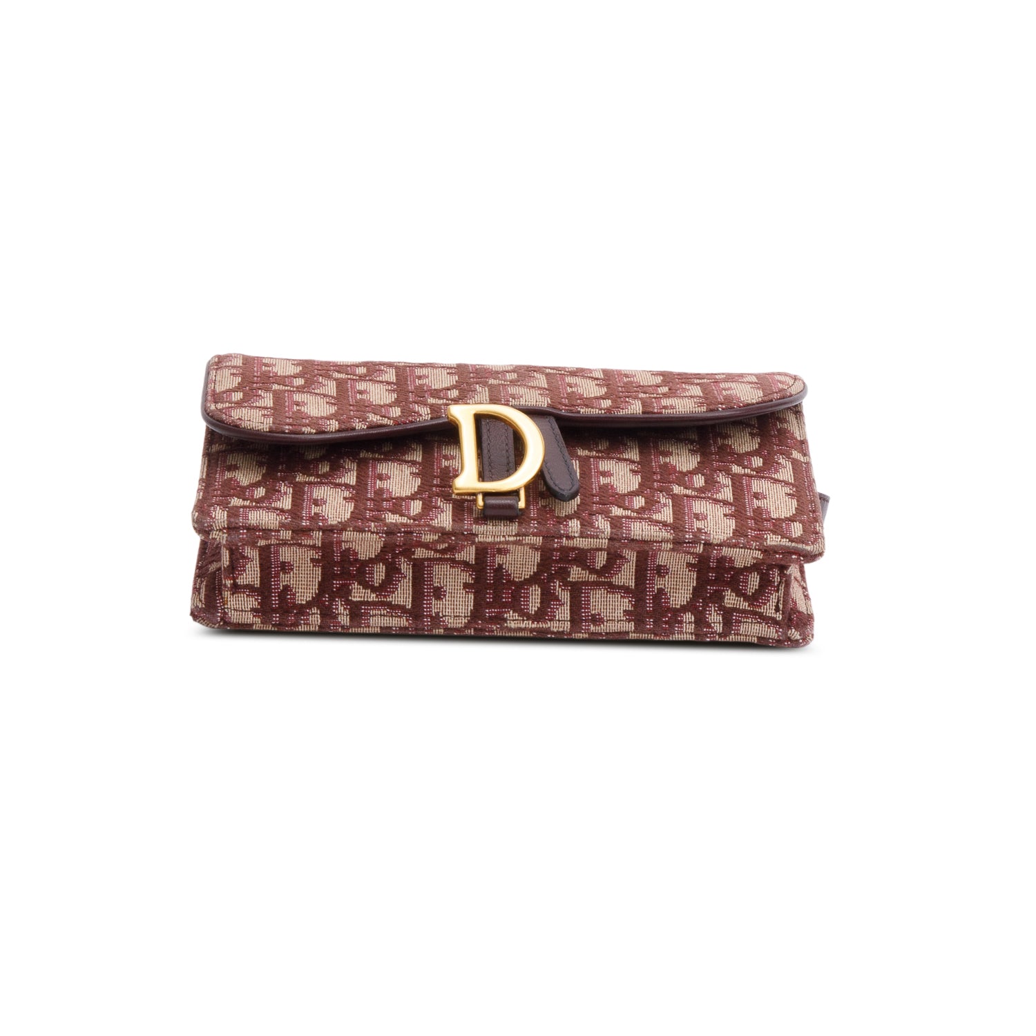 Christian Dior Red Oblique Saddle Belt Pouch w/ Box