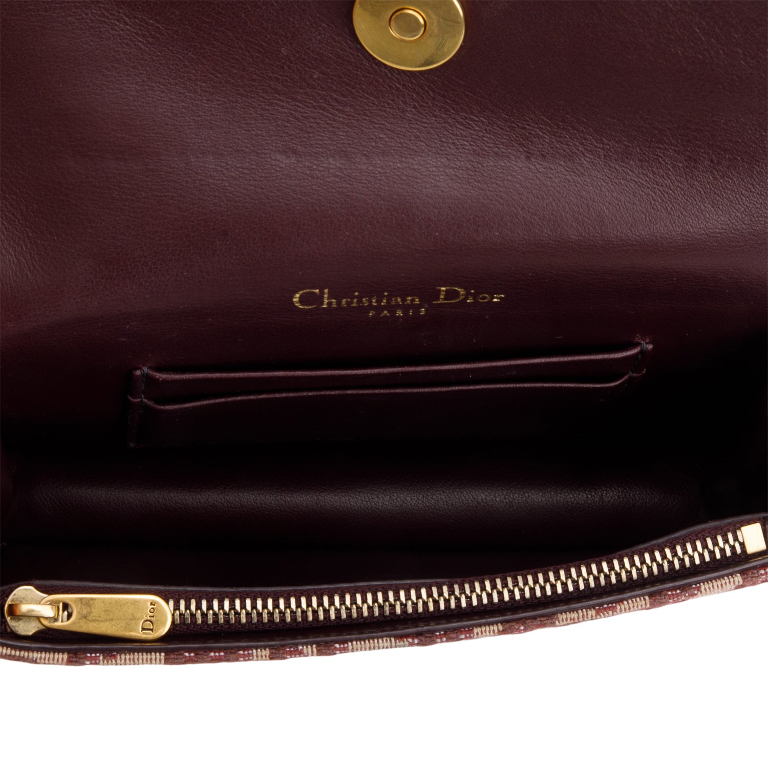 Christian Dior Red Oblique Saddle Belt Pouch w/ Box