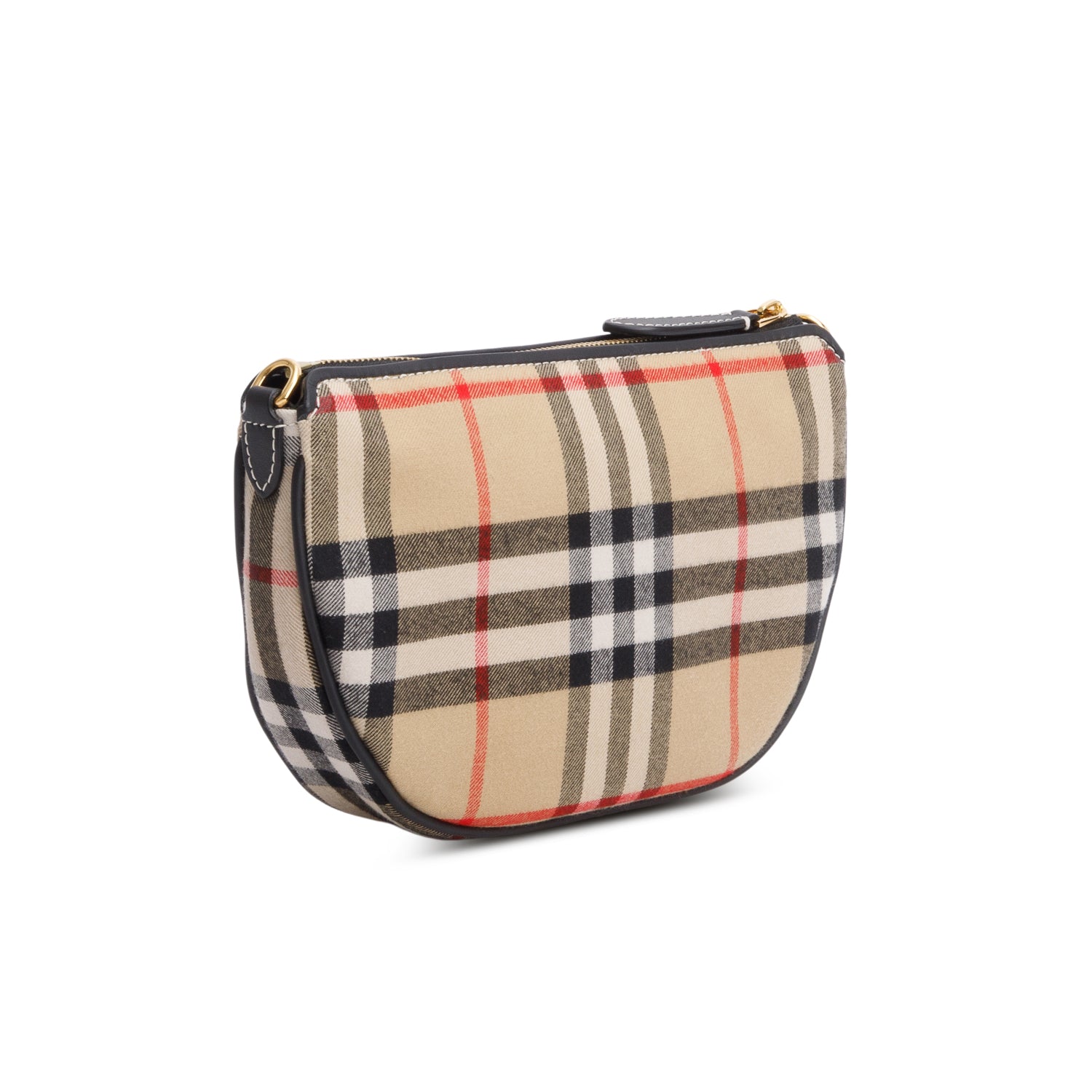 Burberry Beige Vintage Check Canvas Olympia Slim Pouch