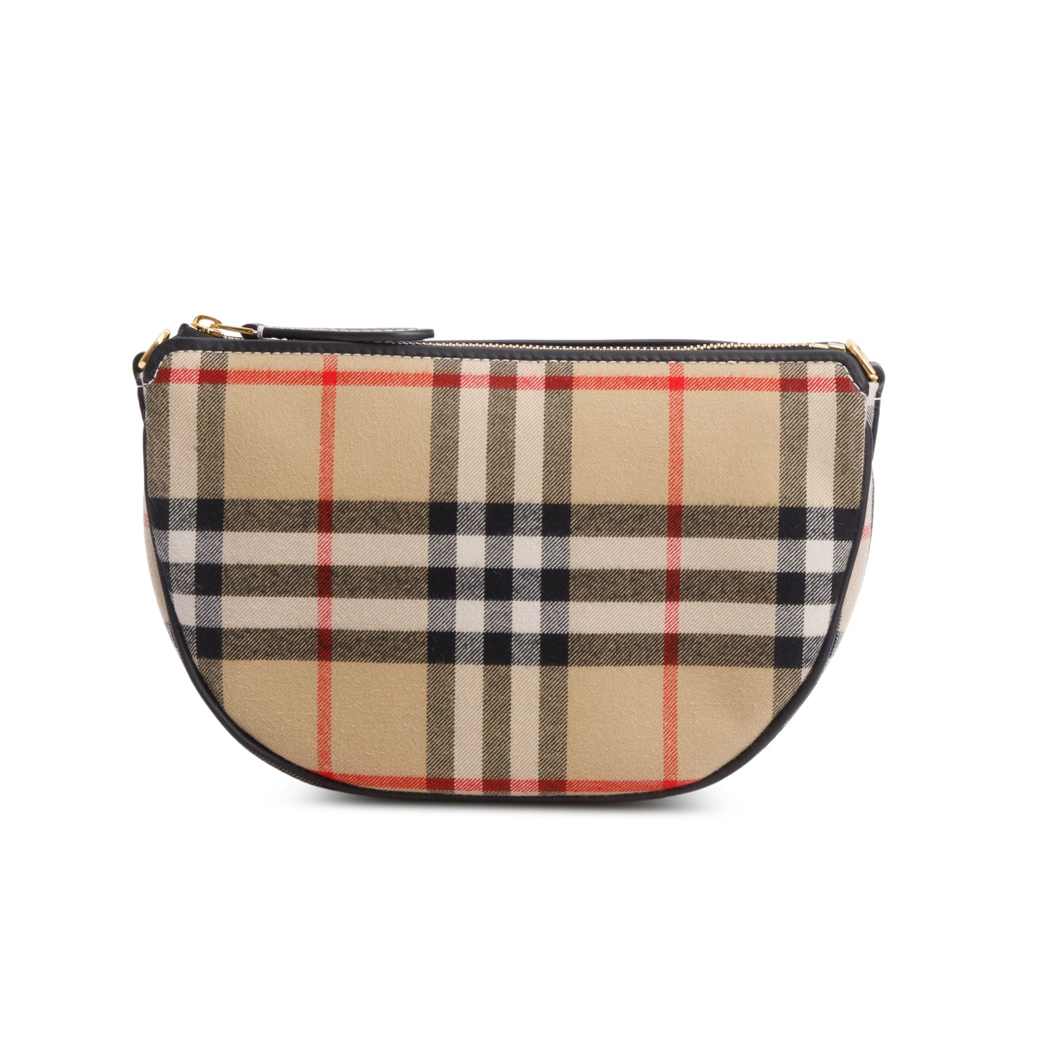 Burberry Beige Vintage Check Canvas Olympia Slim Pouch