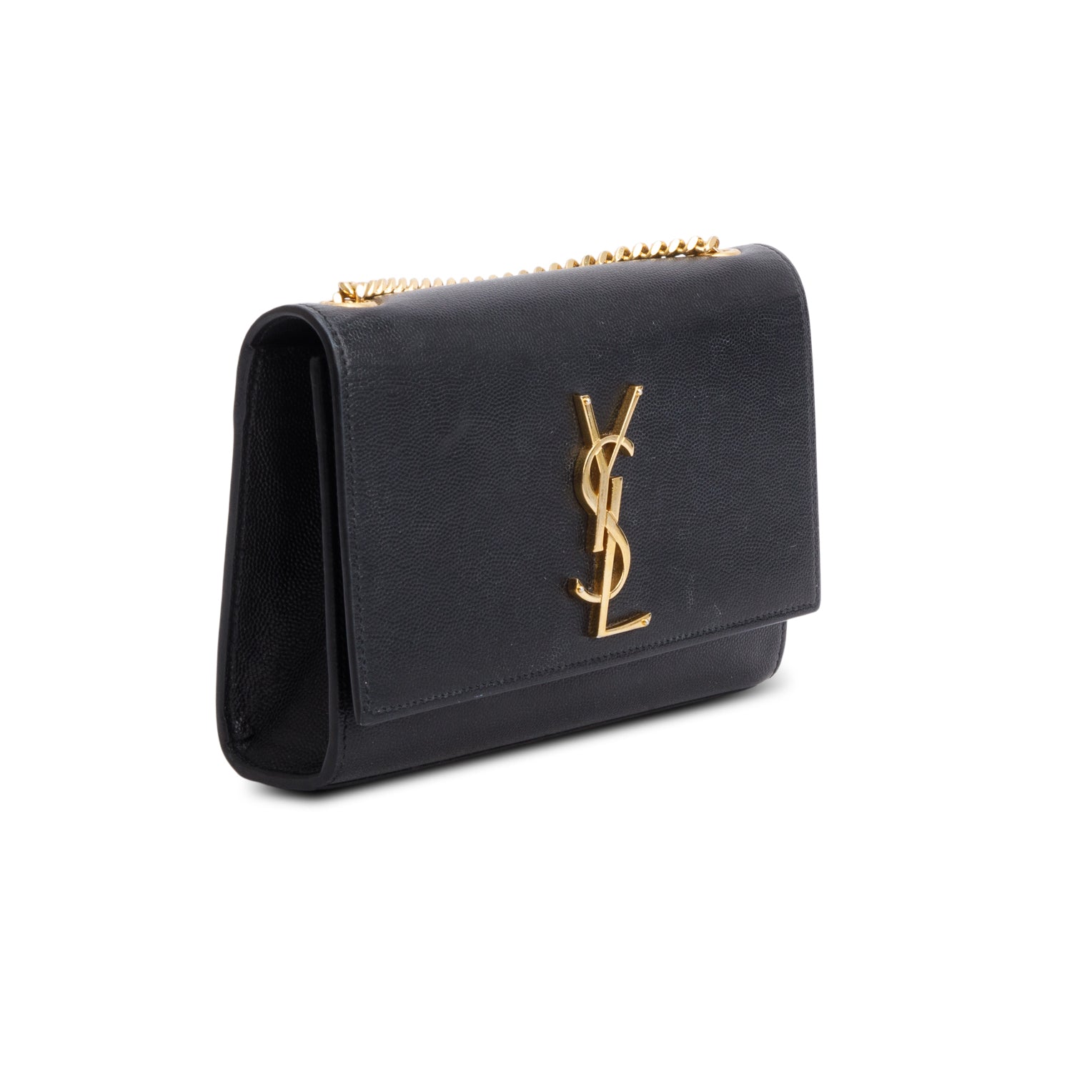 Saint Laurent 2020 Black Grain De Poudre Small Monogram Kate Satchel w/ Box