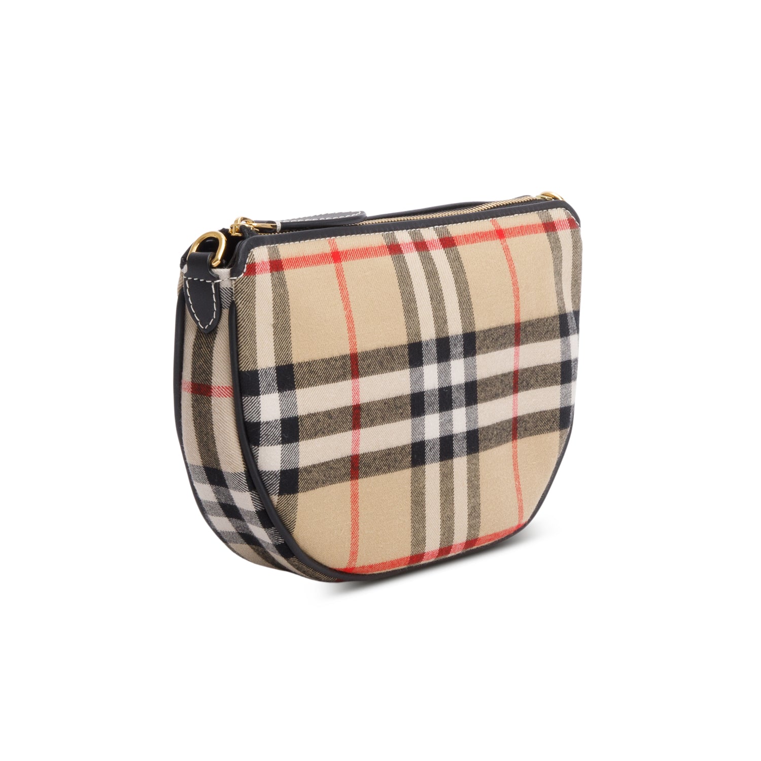 Burberry Beige Vintage Check Canvas Olympia Slim Pouch