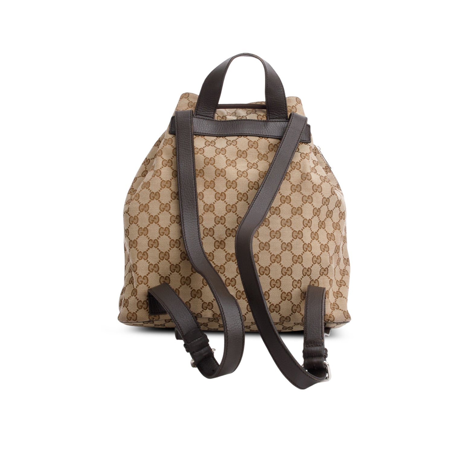 Gucci Monogram Dollar Calfskin O Drawstring Backpack