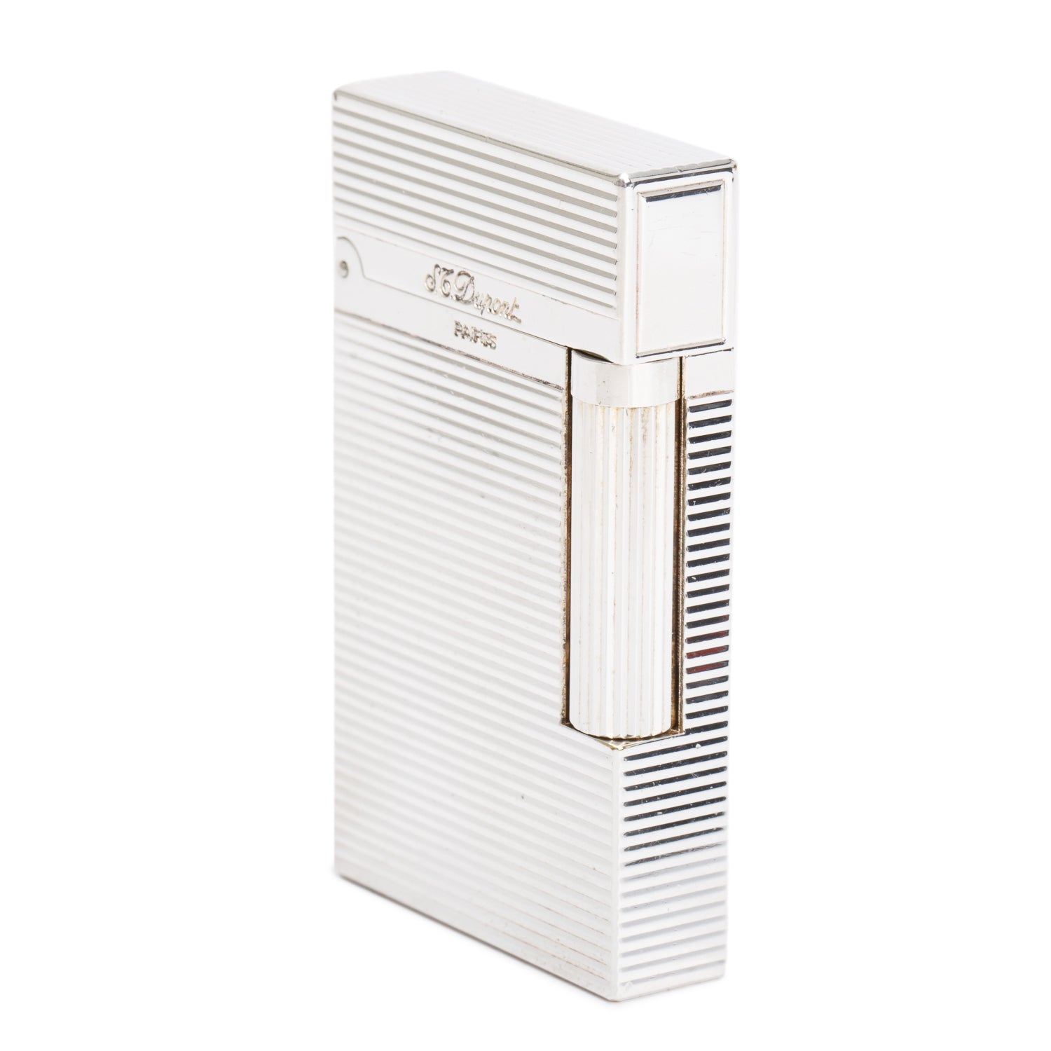 S.T. Dupont Silver-Plated Metal Guilloche Lighter