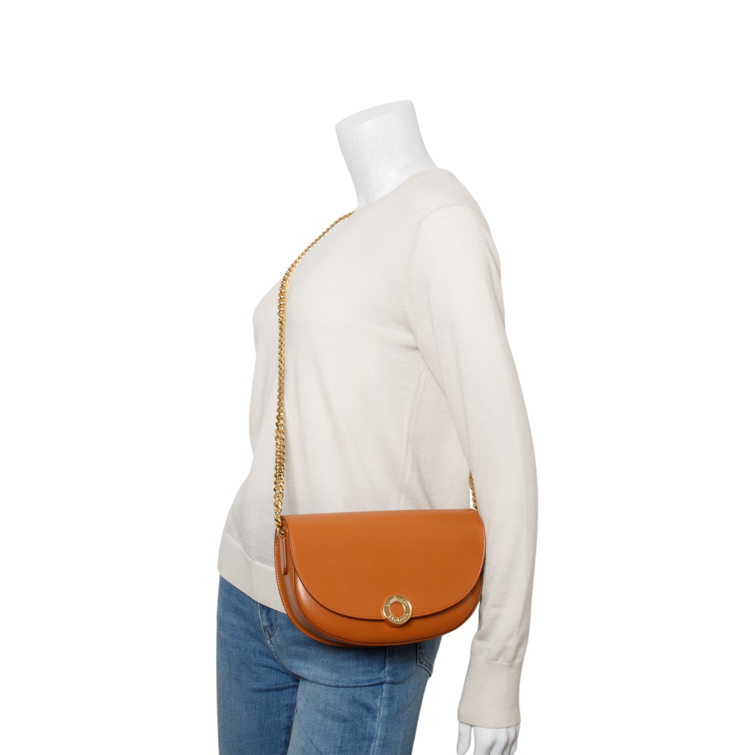 Burberry Brown Calfskin Claudinne Crossbody Bag