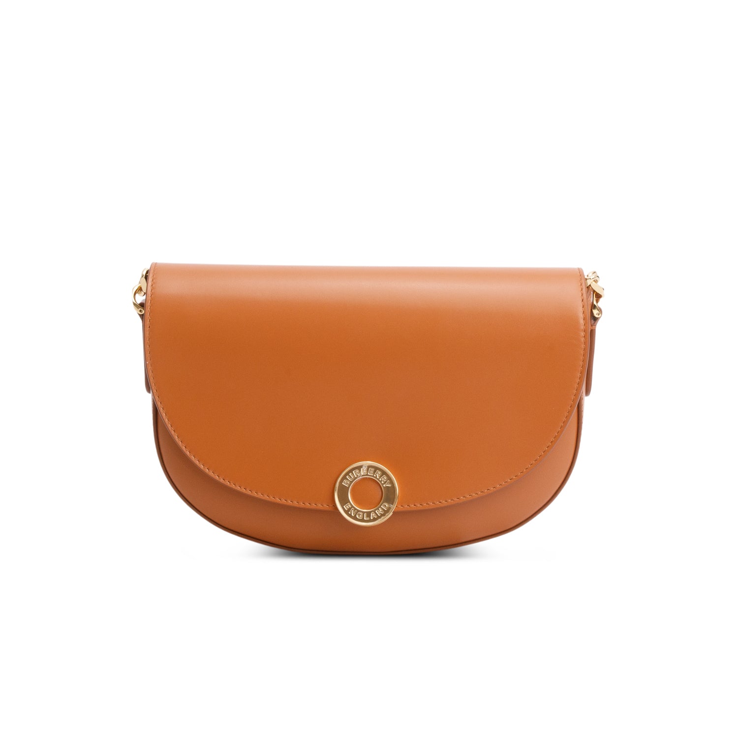 Burberry Brown Calfskin Claudinne Crossbody Bag