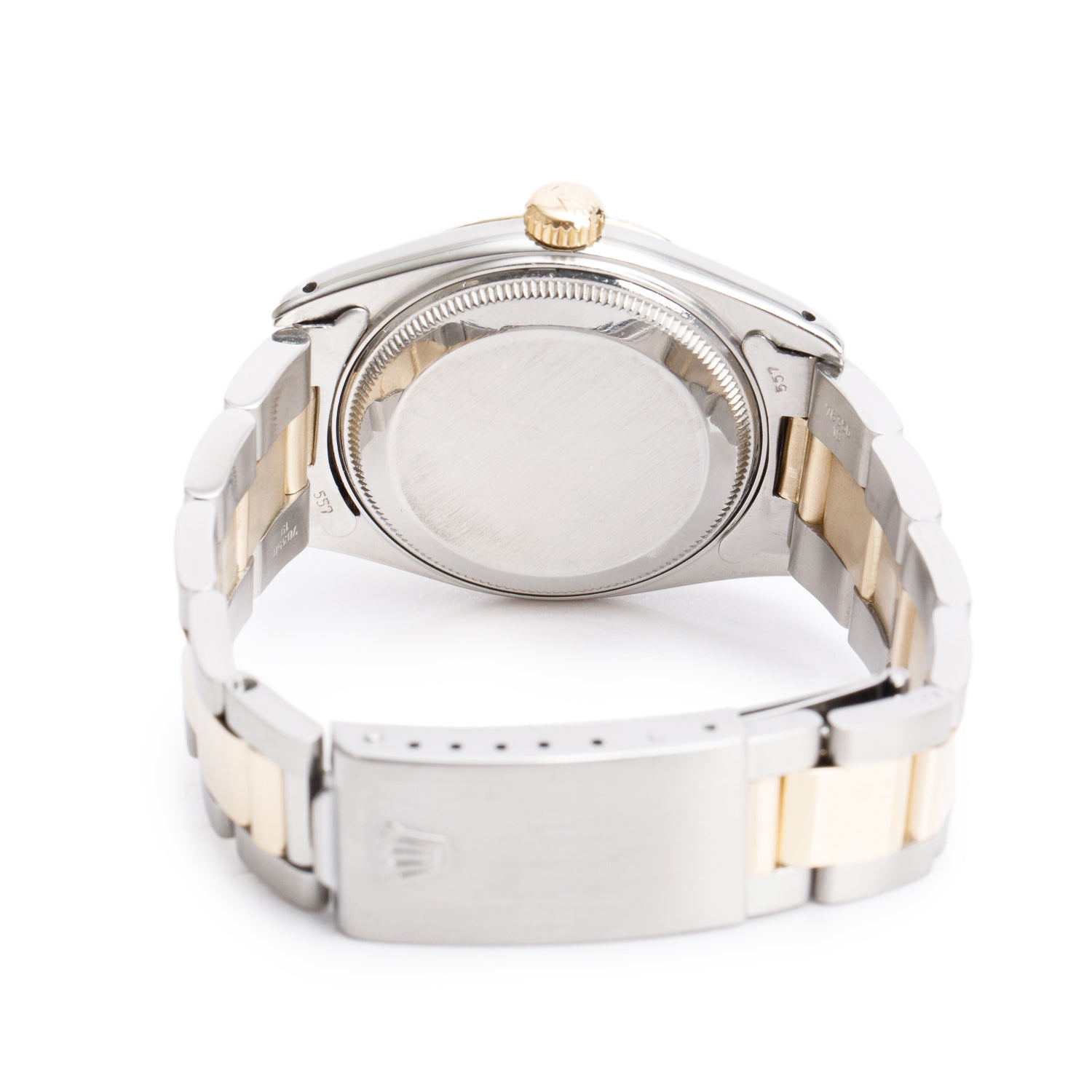 Rolex Vintage Stainless Steel & 18k Yellow Gold Oyster Perpetual Date 34 MM Watch White Dial 6534