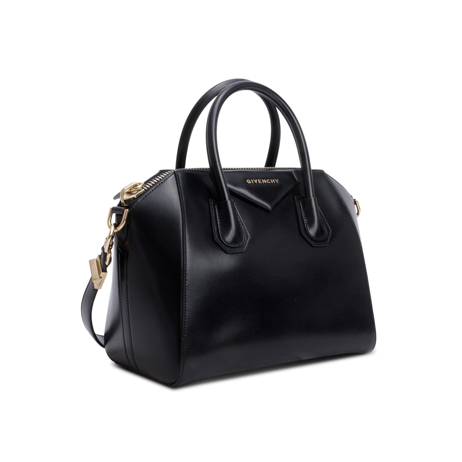 Givenchy Black Box Leather Small Antigona Satchel