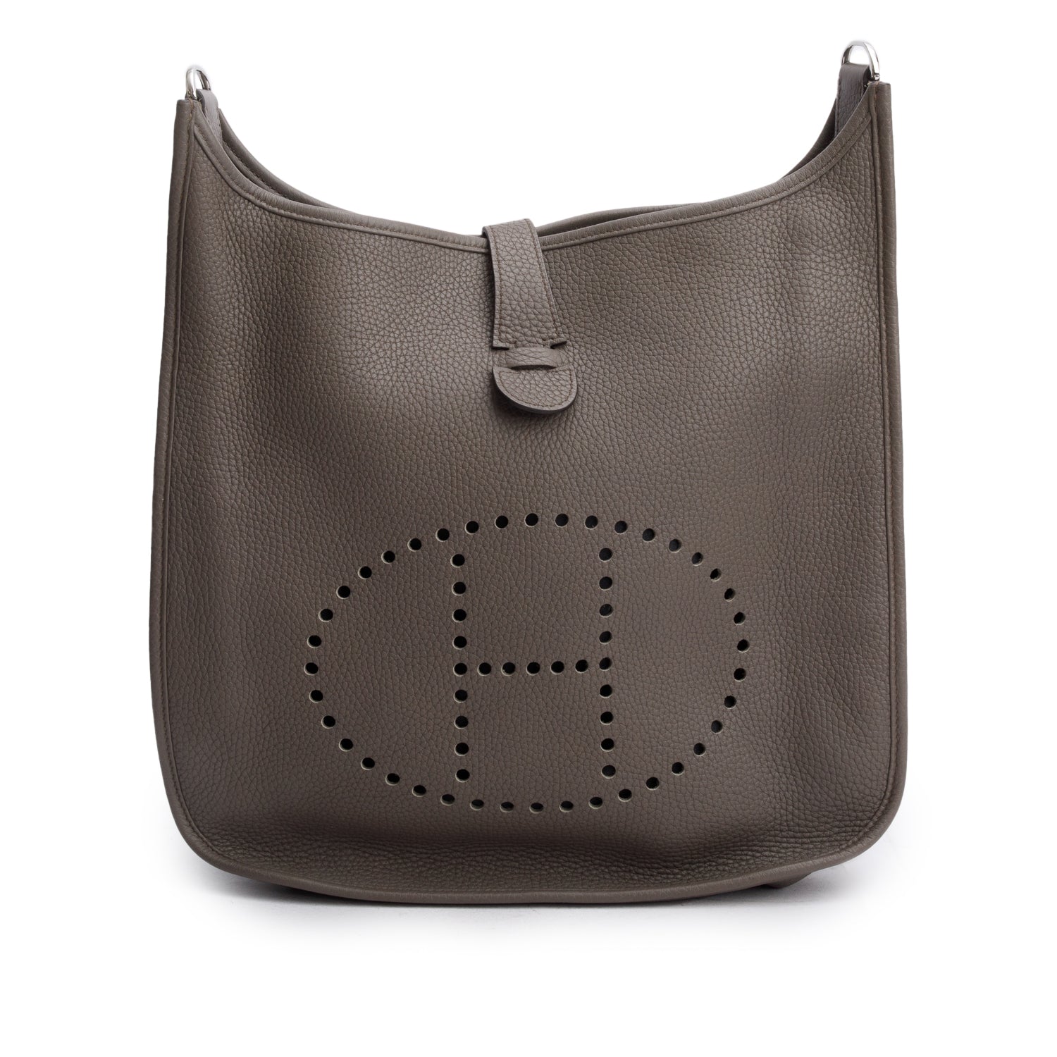Hermes Gris Etain Taurillon Clemence Evelyne III 29 Bag
