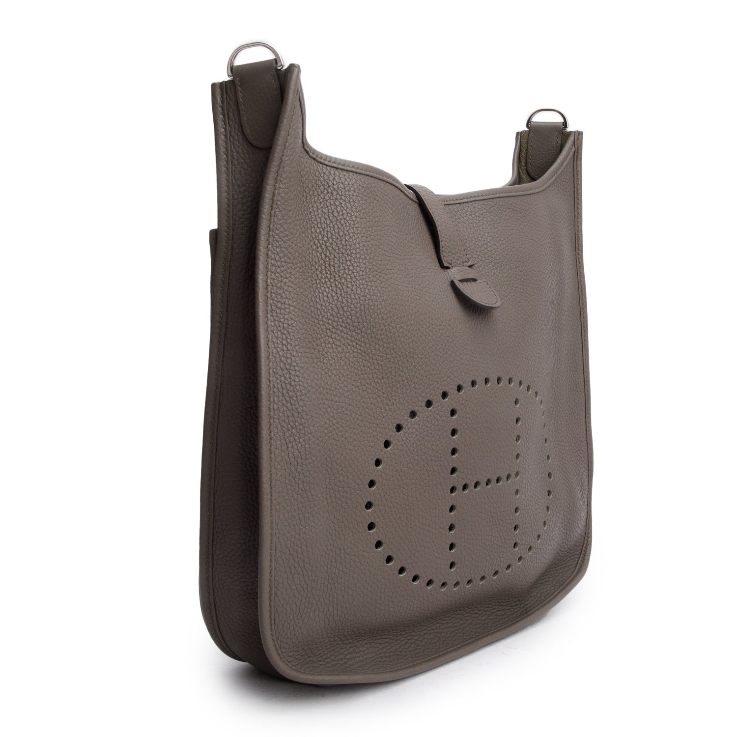 Hermes Gris Etain Taurillon Clemence Evelyne III 29 Bag