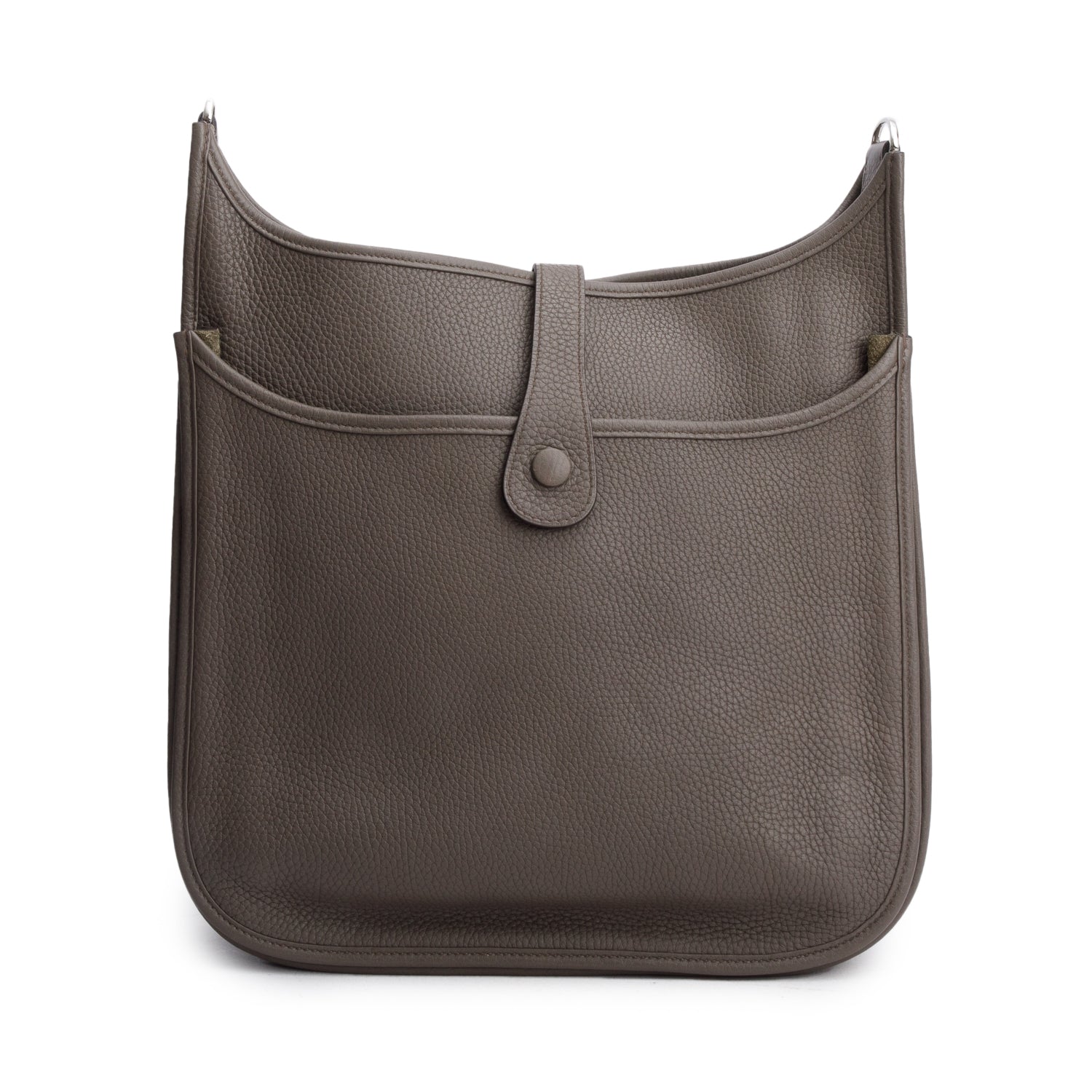 Hermes Gris Etain Taurillon Clemence Evelyne III 29 Bag