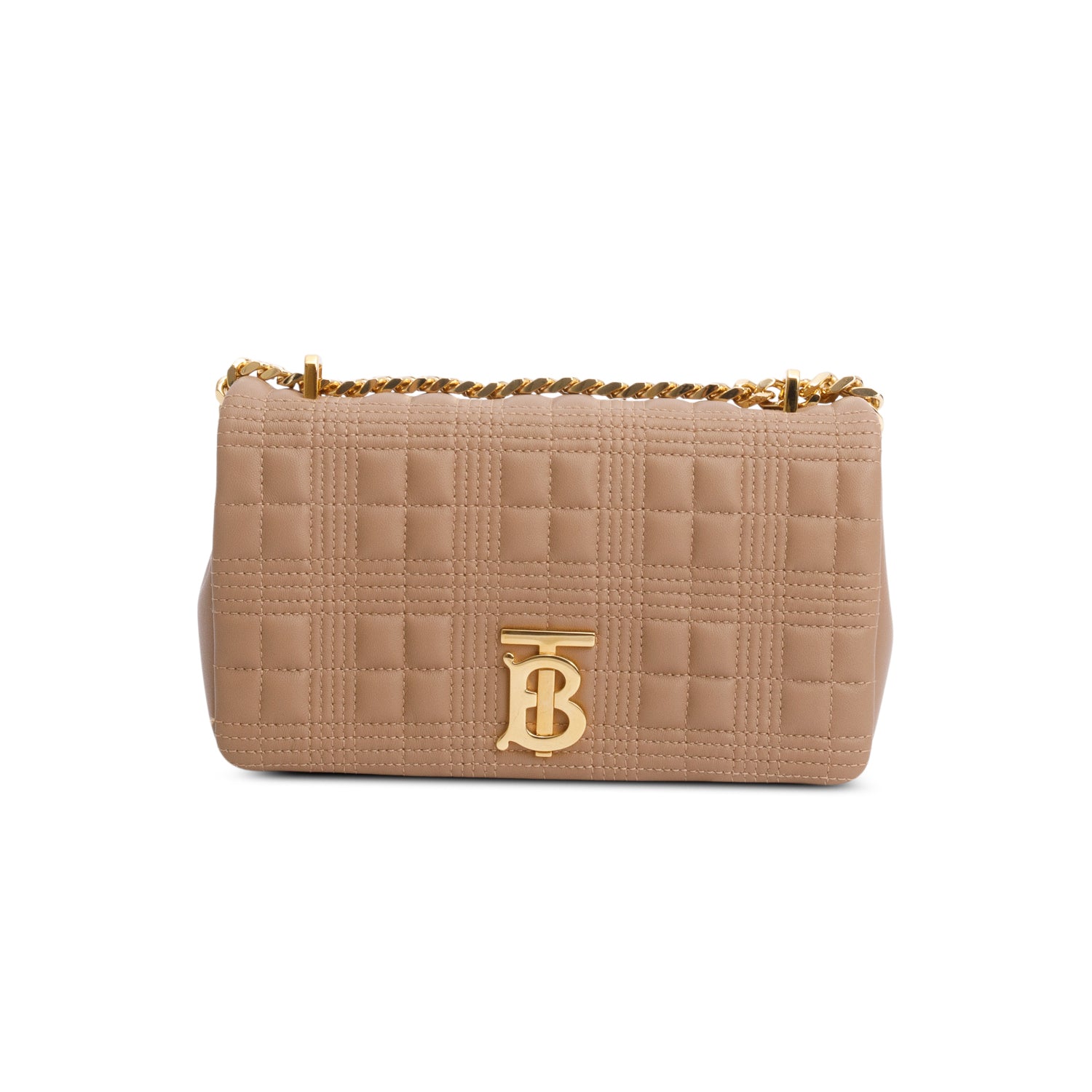 Burberry Brown Lambskin Quilted Small Lola Bag