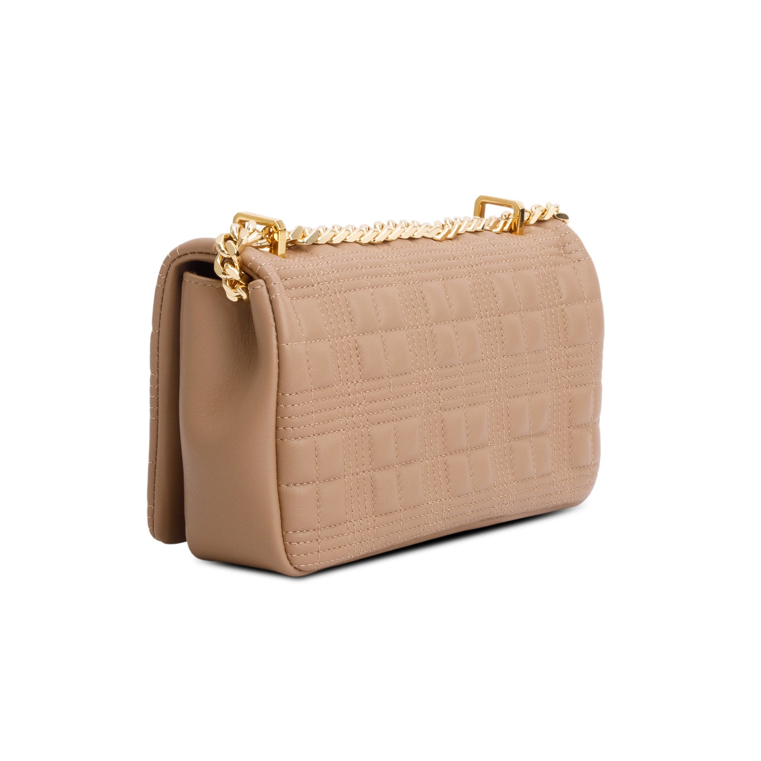 Burberry Brown Lambskin Quilted Small Lola Bag