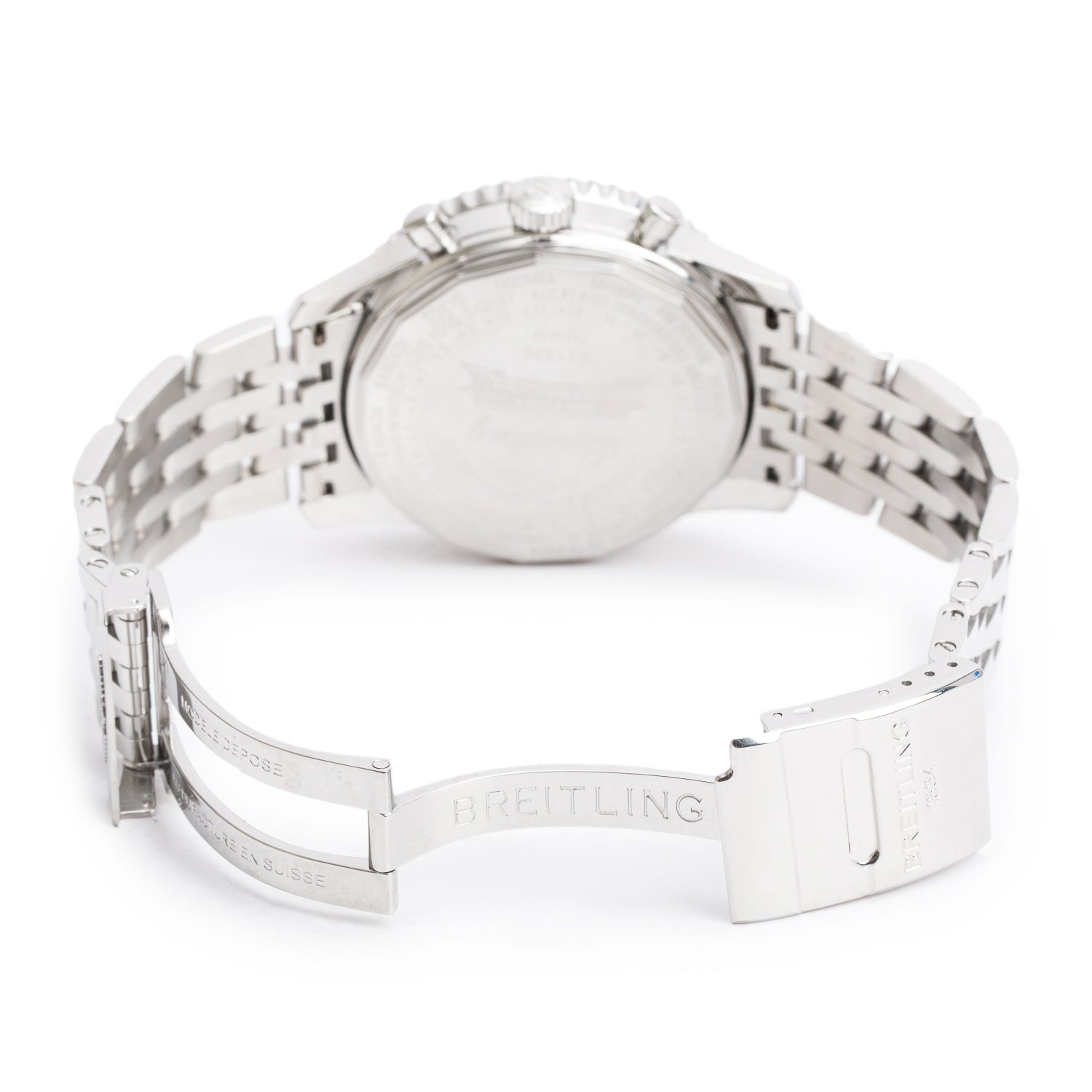 Breitling Stainless Steel Montbrillant Datora 43 MM Automatic Chronograph Watch Silver Dial A21330 w/ Box & Papers