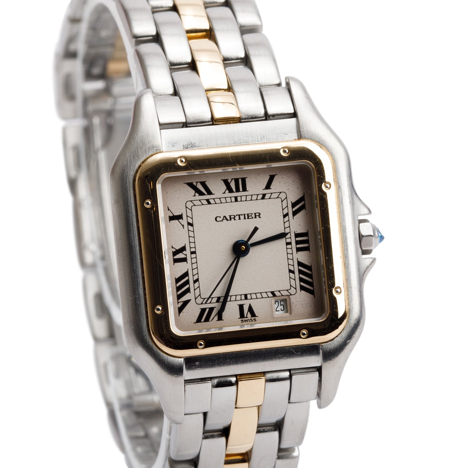 Cartier Stainless Steel & 18k Yellow Gold Panthere de Cartier Watch, Medium Model 1100 w/ Box