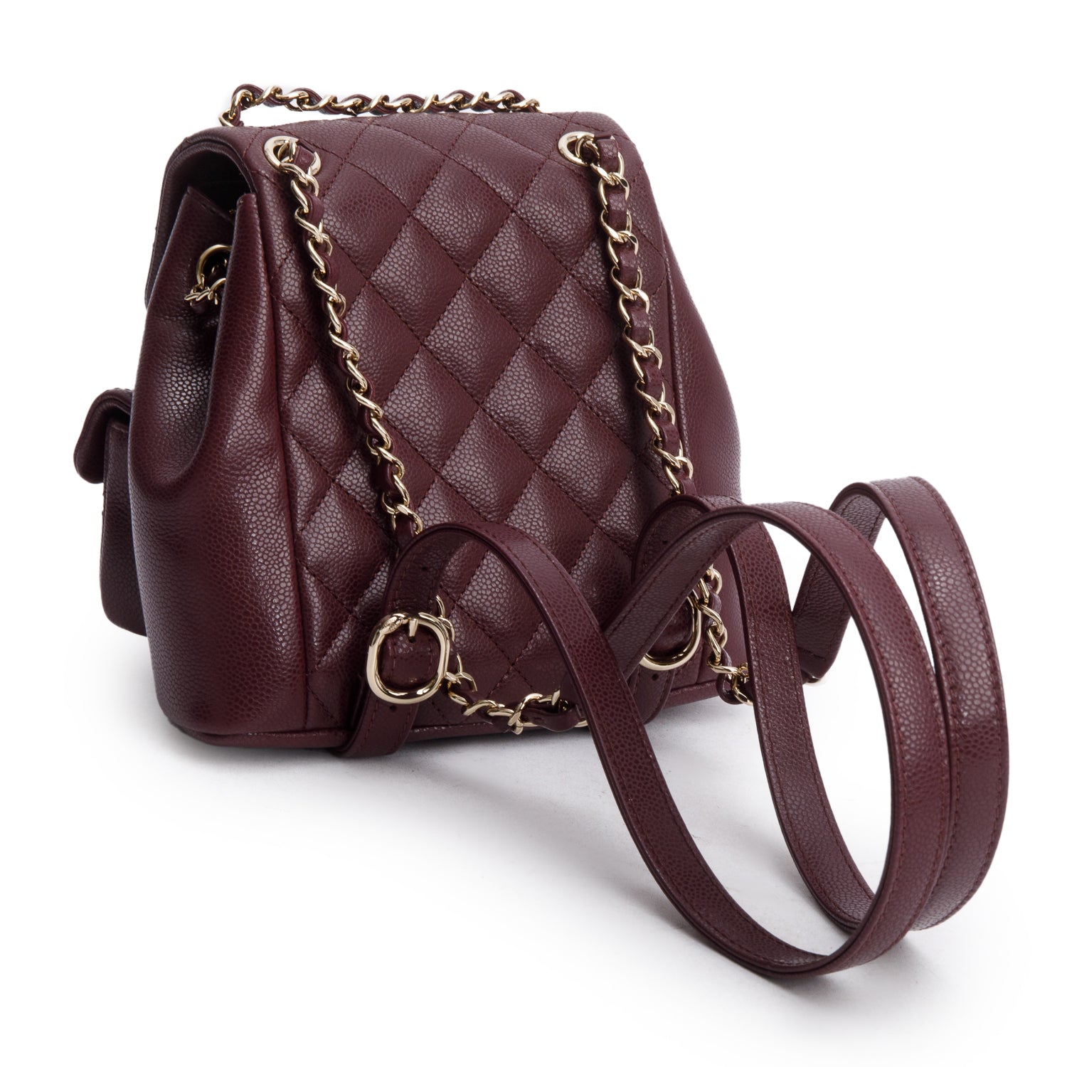 Chanel Burgundy Caviar Mini Duma Backpack