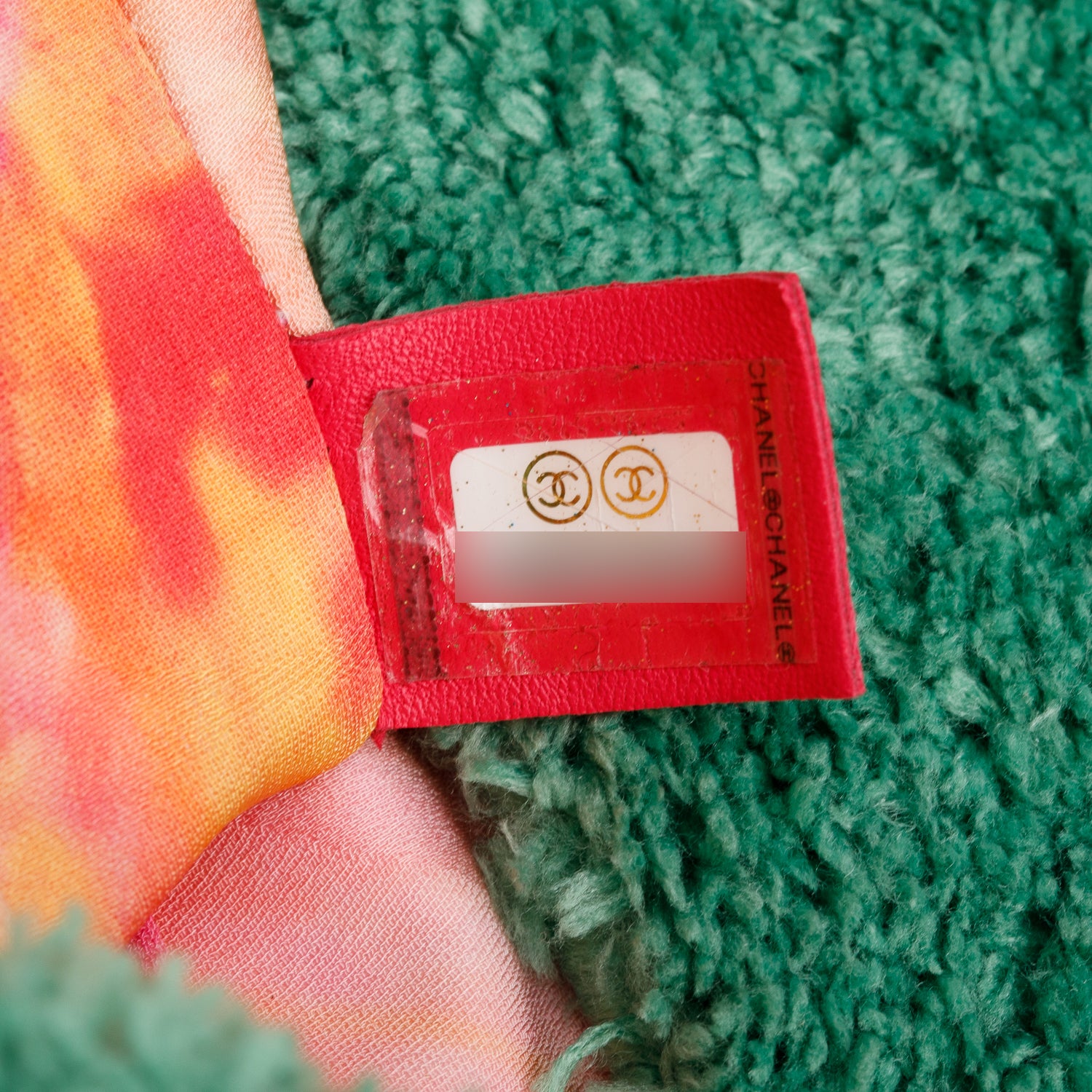 Chanel 2020 Green Quilted Terry Cloth Small Square Flap Bag