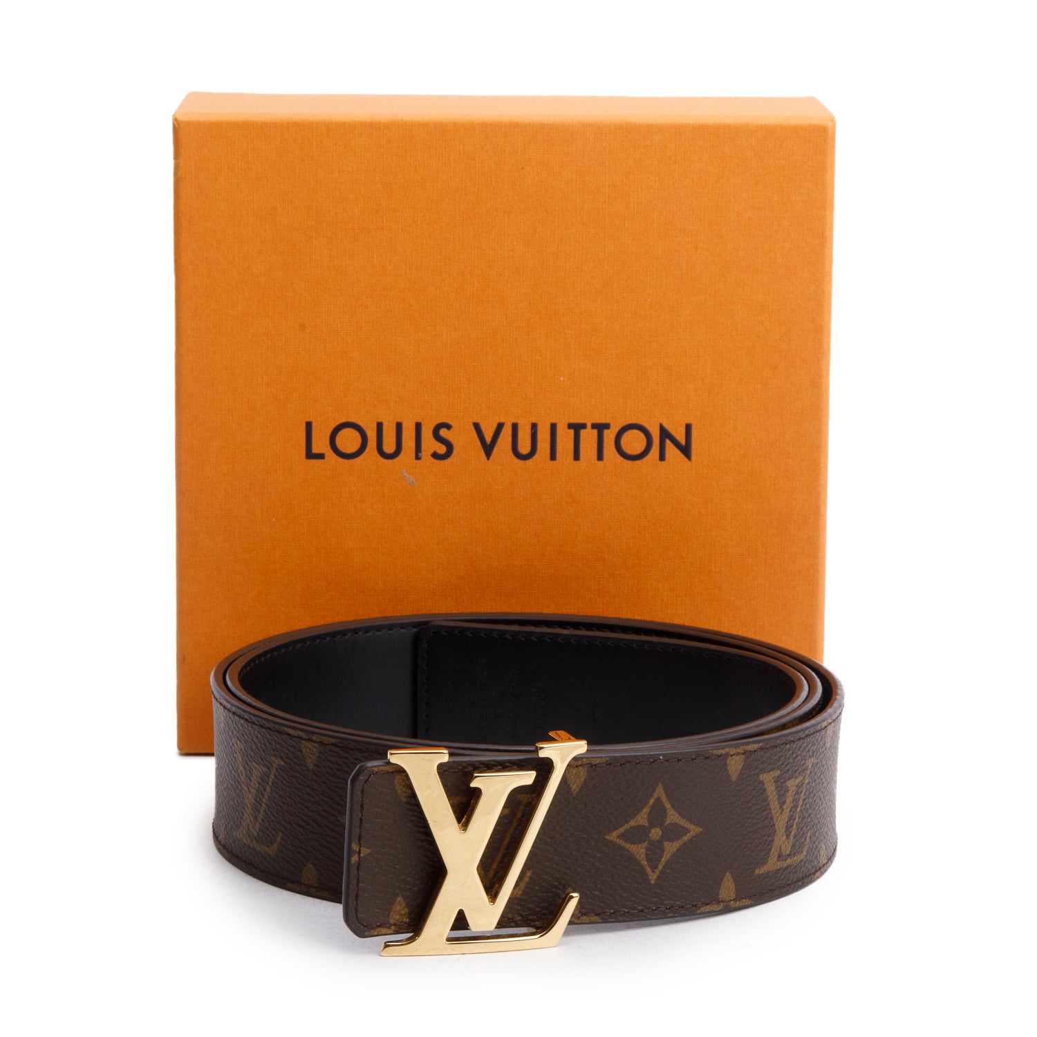 Louis Vuitton Monogram Canvas LV Initiales 40 MM Reversible Belt, Size 100 40 w/ Box