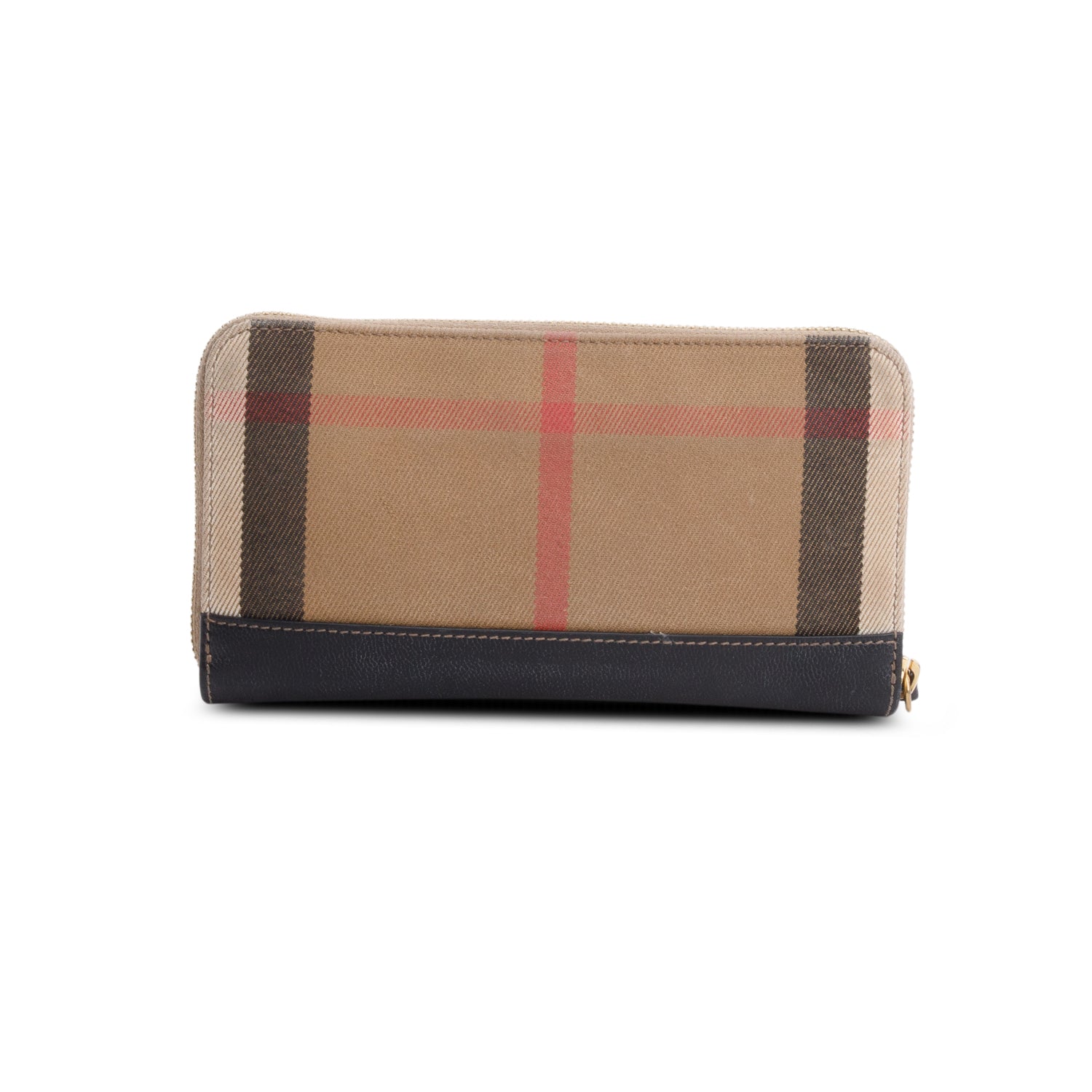 Burberry House Check Large Ziggy Zip Around Wallet