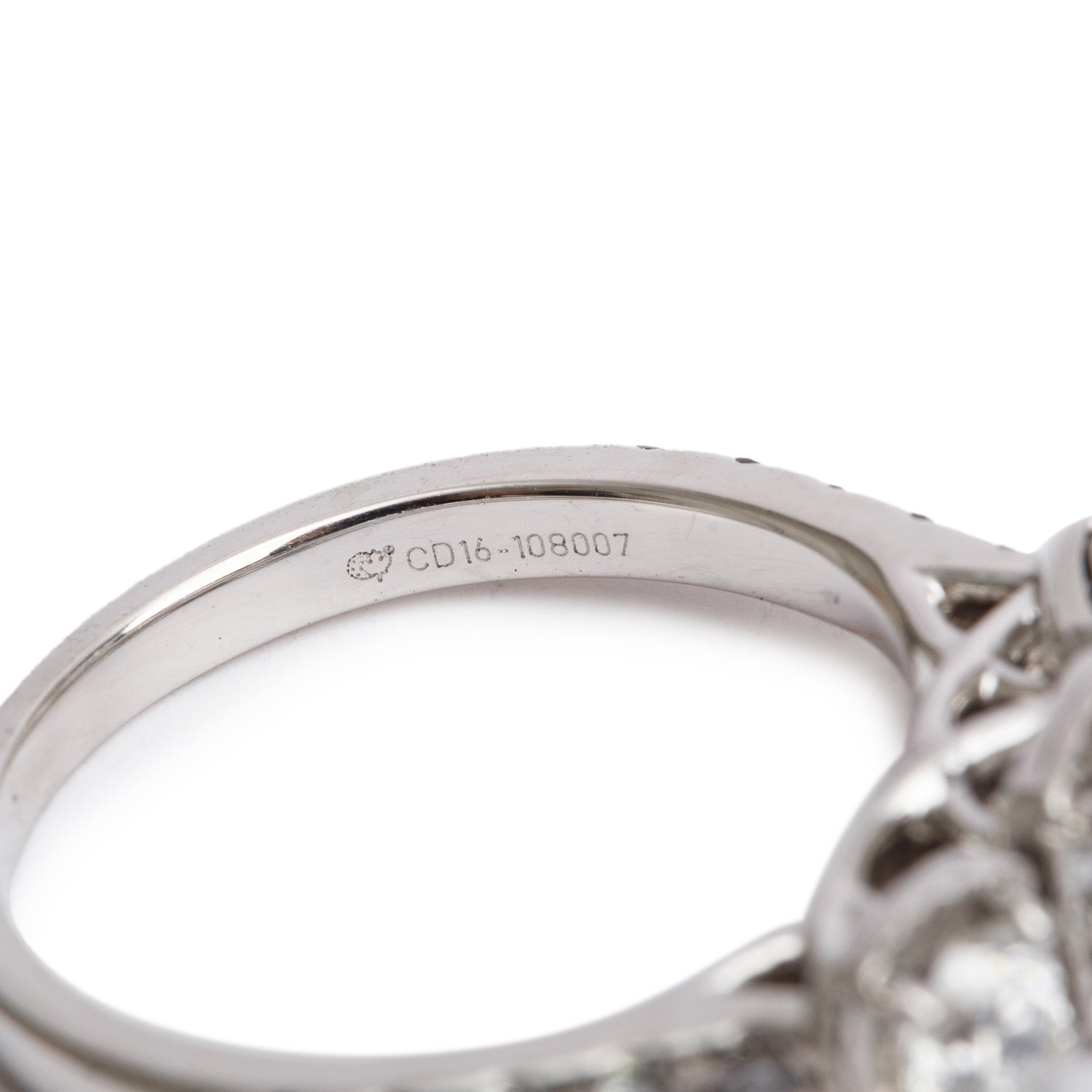 14k White Gold Diamond Cocktail Ring, Size 5