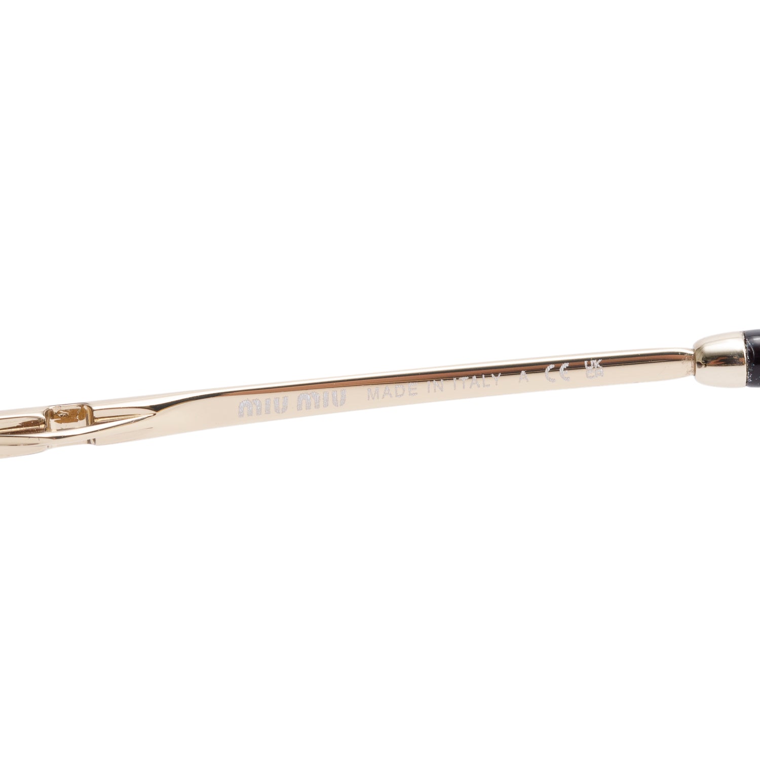 Miu Miu SMU25Y Tortoise Metal Oval Sunglasses  w/ Case