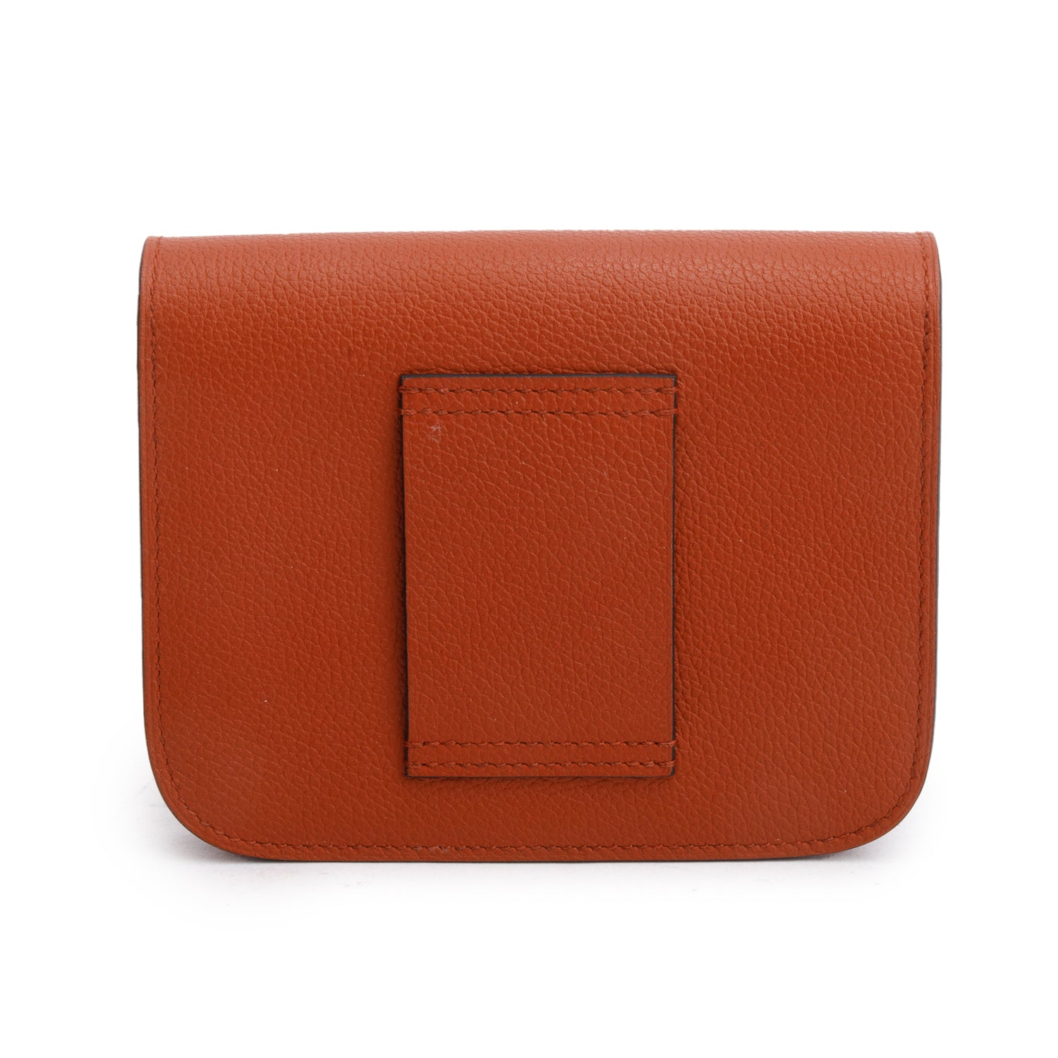 Hermes 2021 Potiron Epsom Constance Slim Compact Wallet w/ Insert