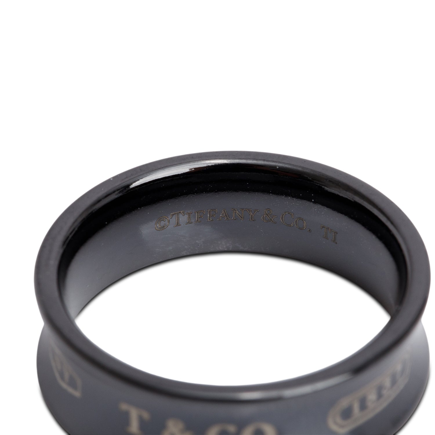 Tiffany & Co. Titanium 1837 Ring, Size 9