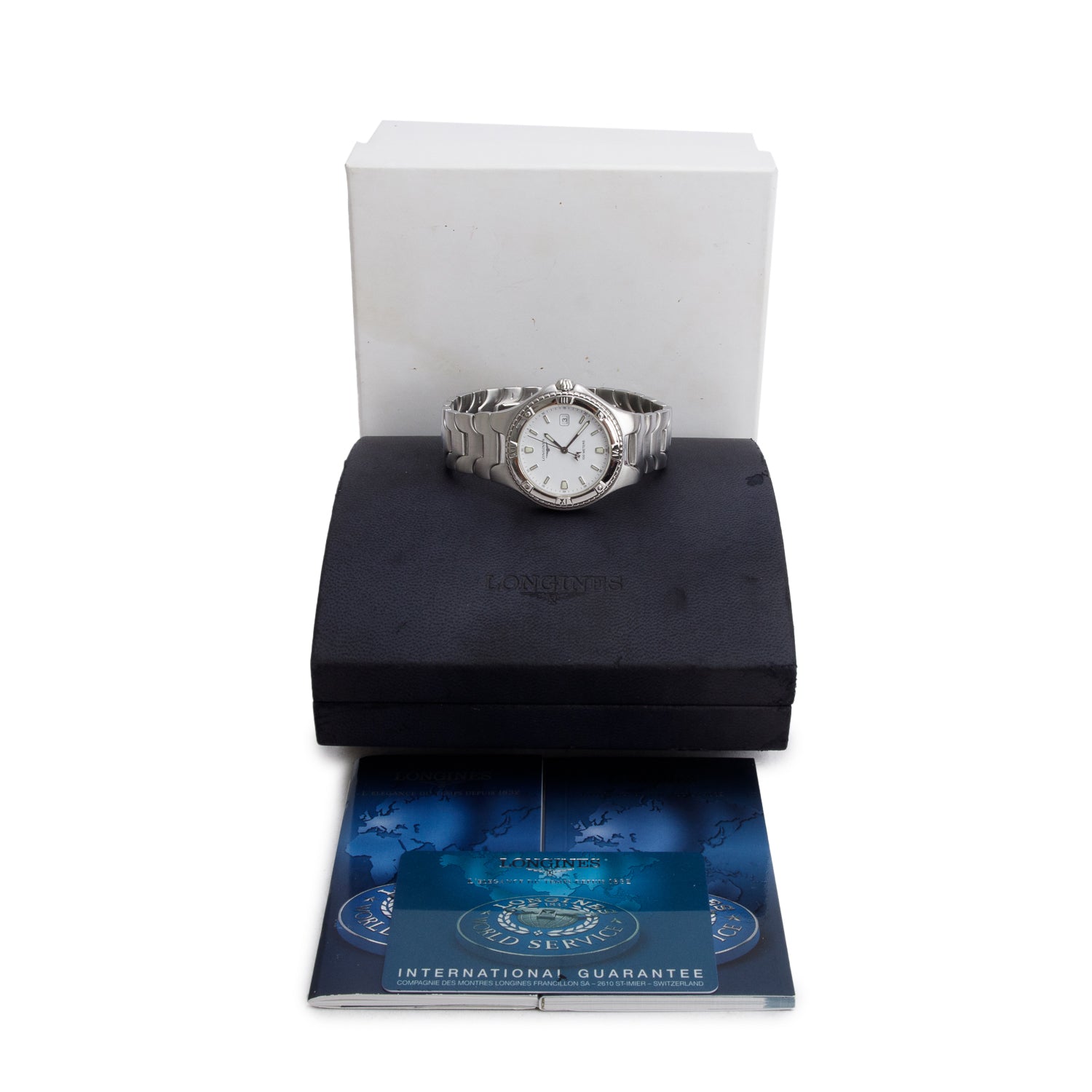 Longines Stainless Steel Conquest 38 MM Quartz Watch White Dial