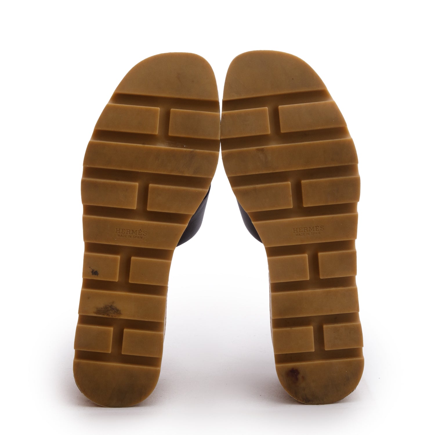 Hermes Black Noir Calfskin Leather Eze 30 Sandals, Size 39 w/ Box