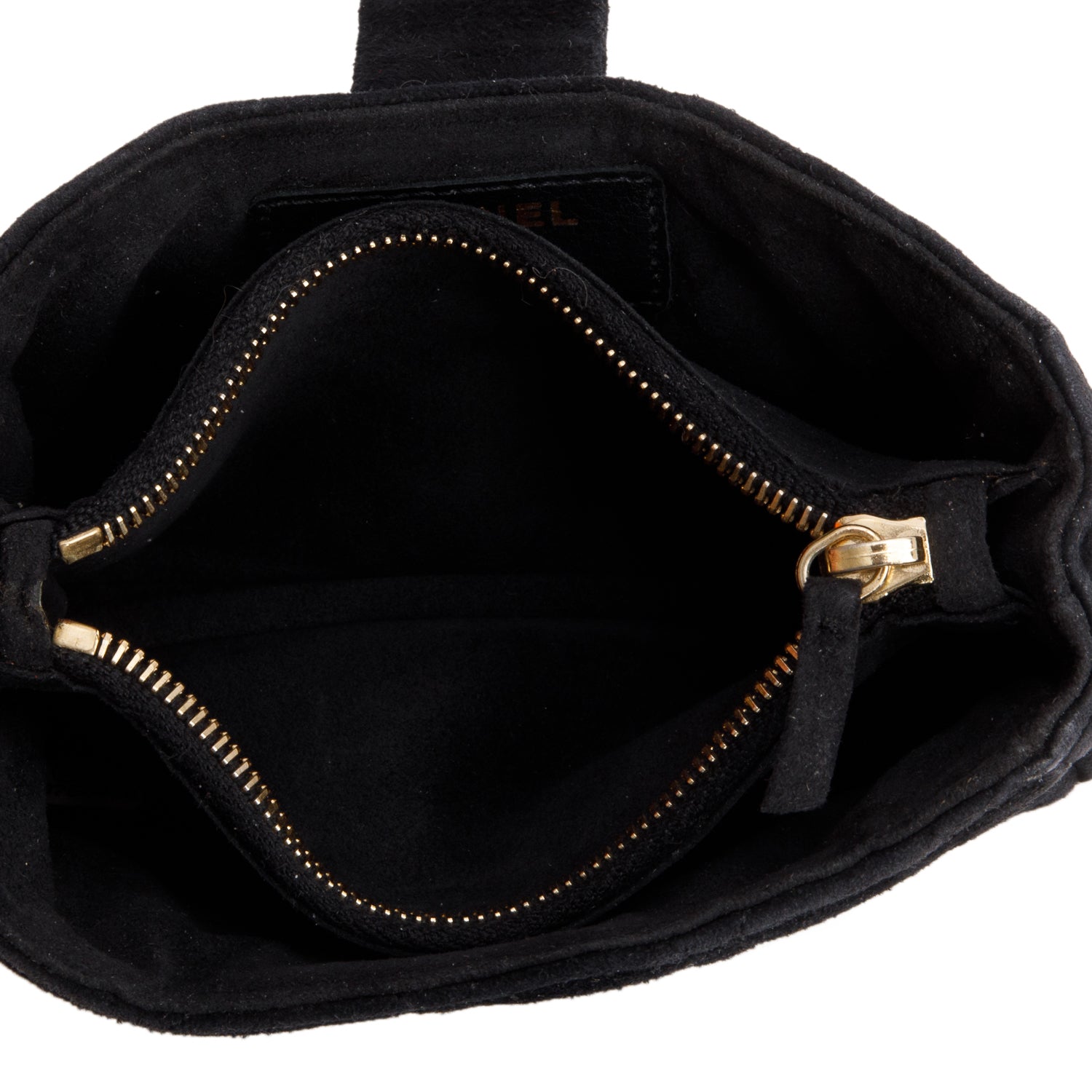 Chanel Black Velvet O-Phone Holder Pouch w/ Box & Authenticity Card