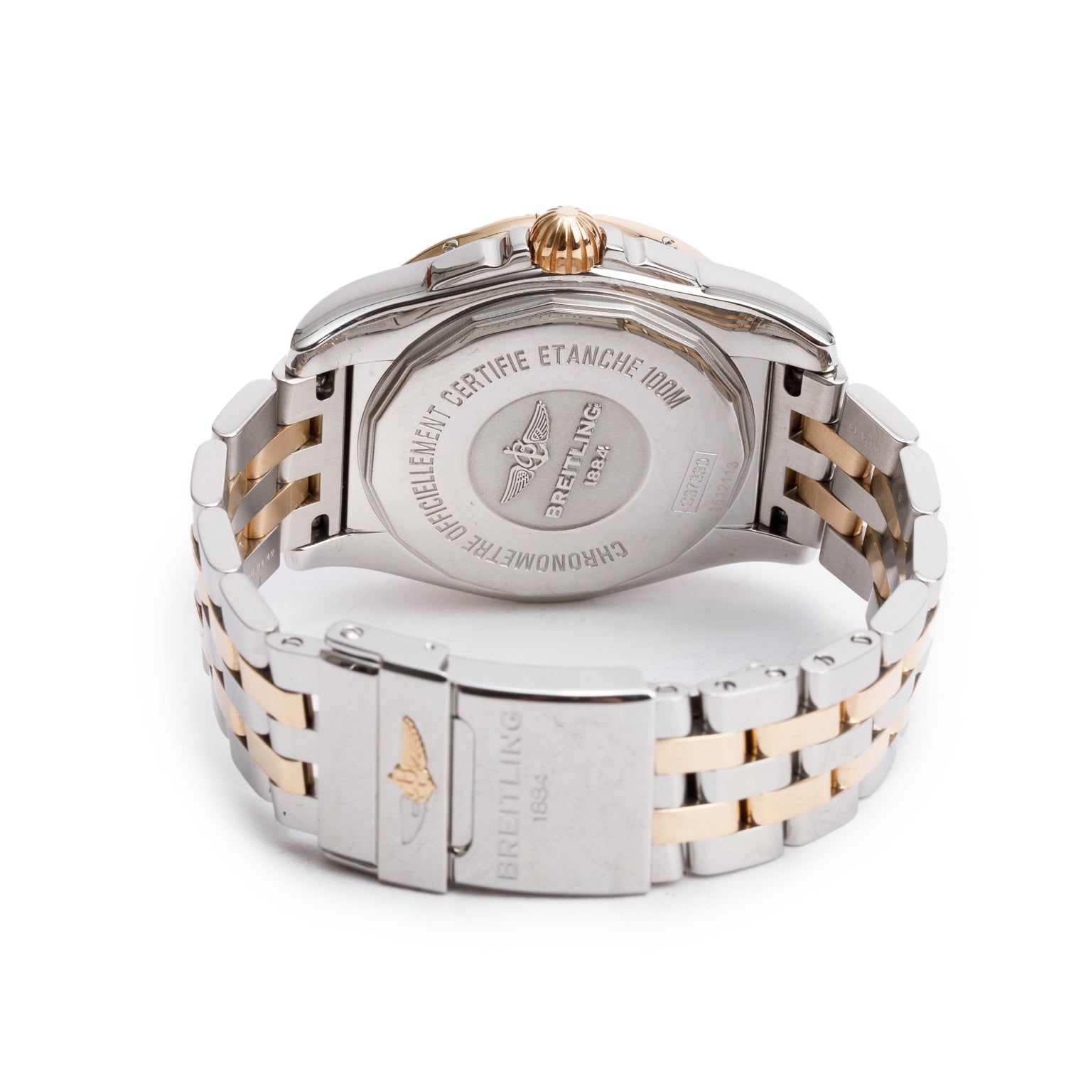 Breitling Stainless Steel & 18k Rose Gold Galactic 36 MM Automatic Watch Mother of Pearl Dial C37330 w/ Box & Papers