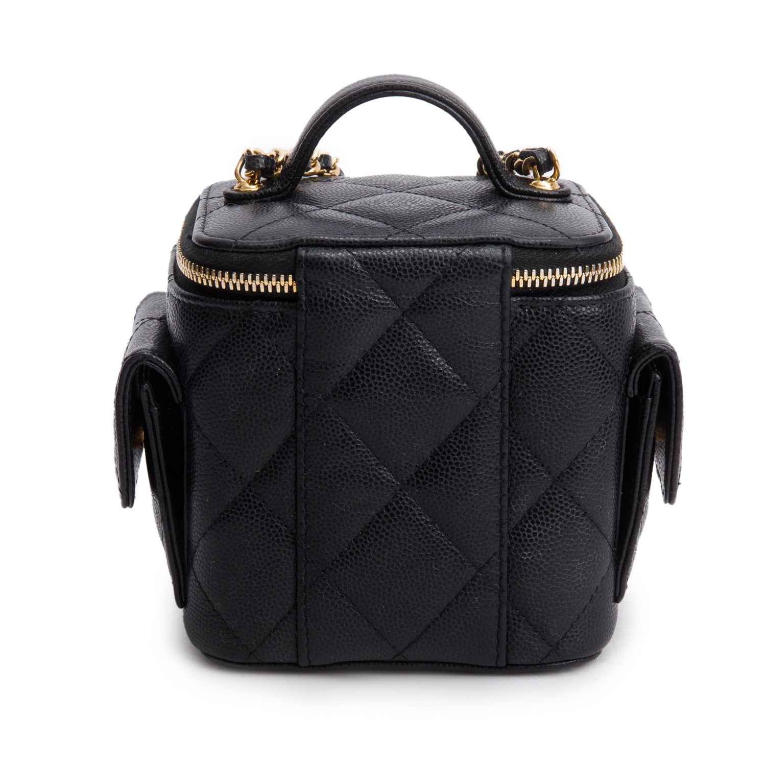 Chanel 2025 Black Lambskin Polly Pocket Vanity Bag w/ Box & Receipt