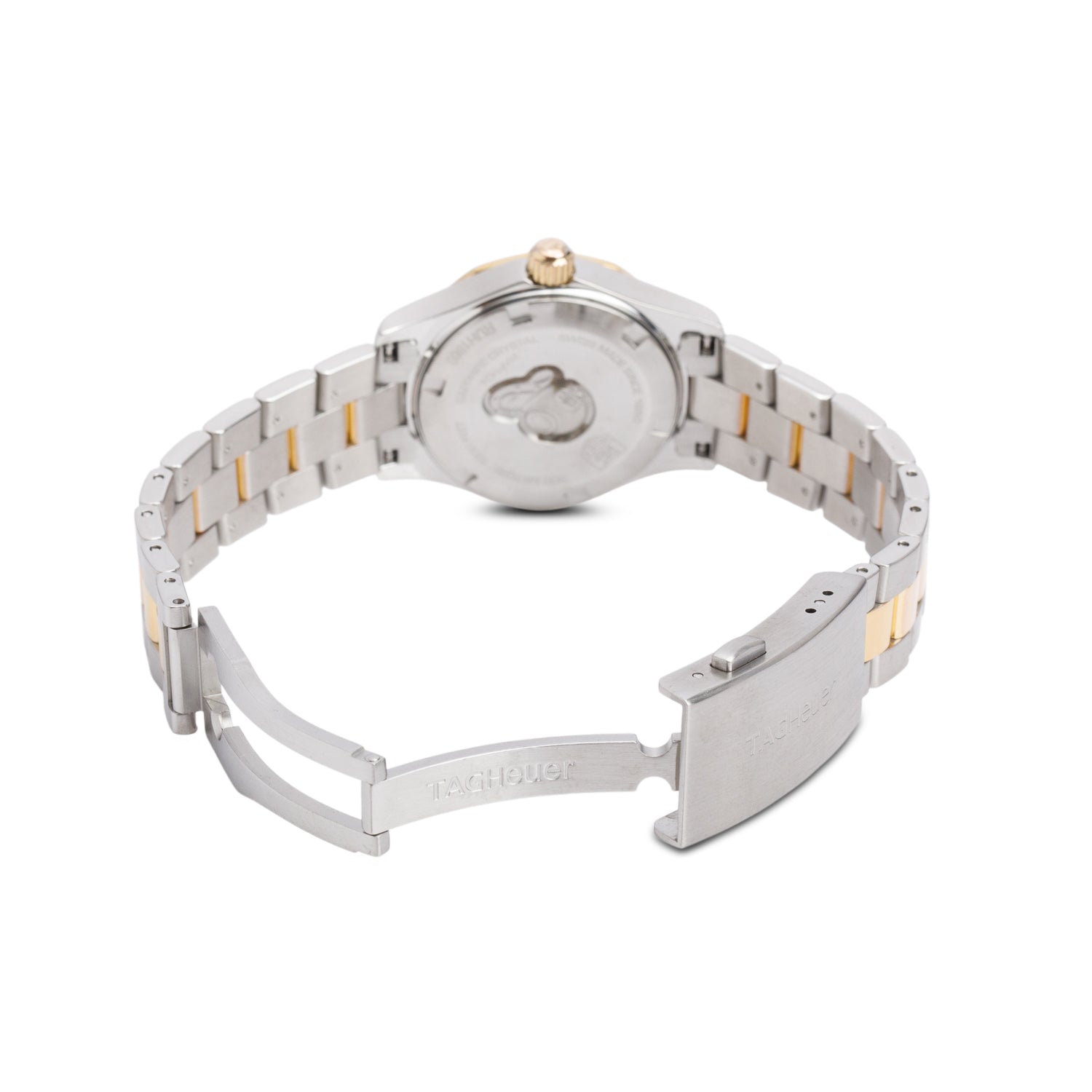 Tag Heuer Stainless Steel & Yellow Gold Plated Aquaracer 27 MM Quartz Watch Mother of Pearl Dial WAF1424