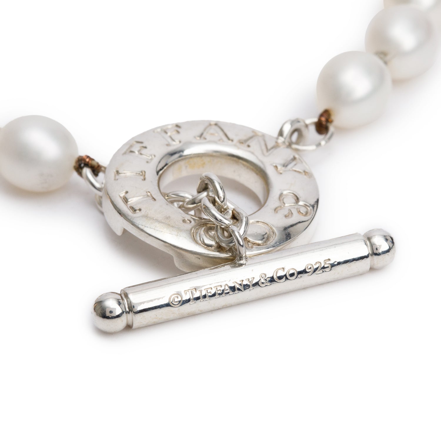 Tiffany & Co. Sterling Silver Pearl Toggle Bracelet