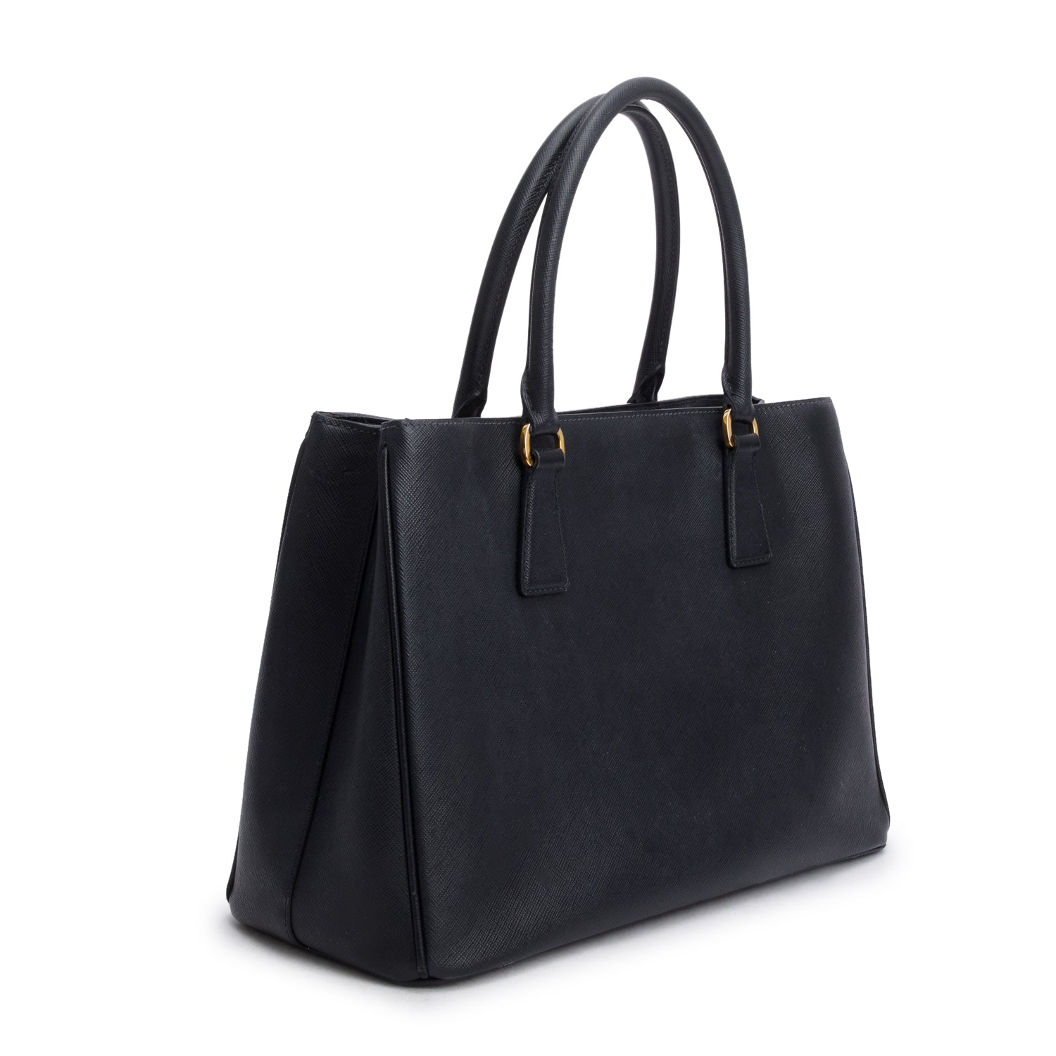 Prada Black Saffiano Lux Medium Galleria Tote w/ Strap & Authenticity Card