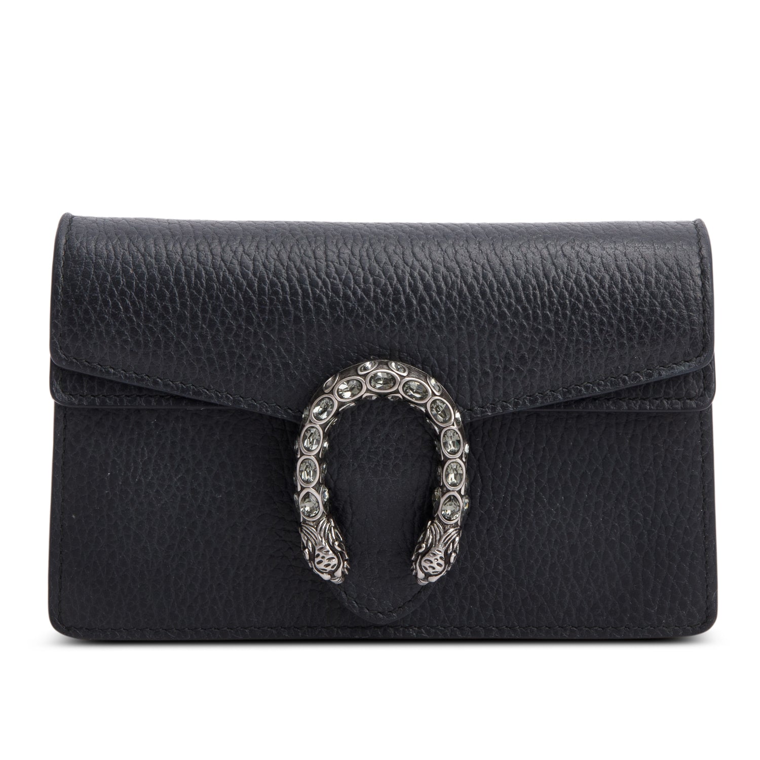 Gucci Black Calfskin Super Mini Dionysus Shoulder Bag w/ Box