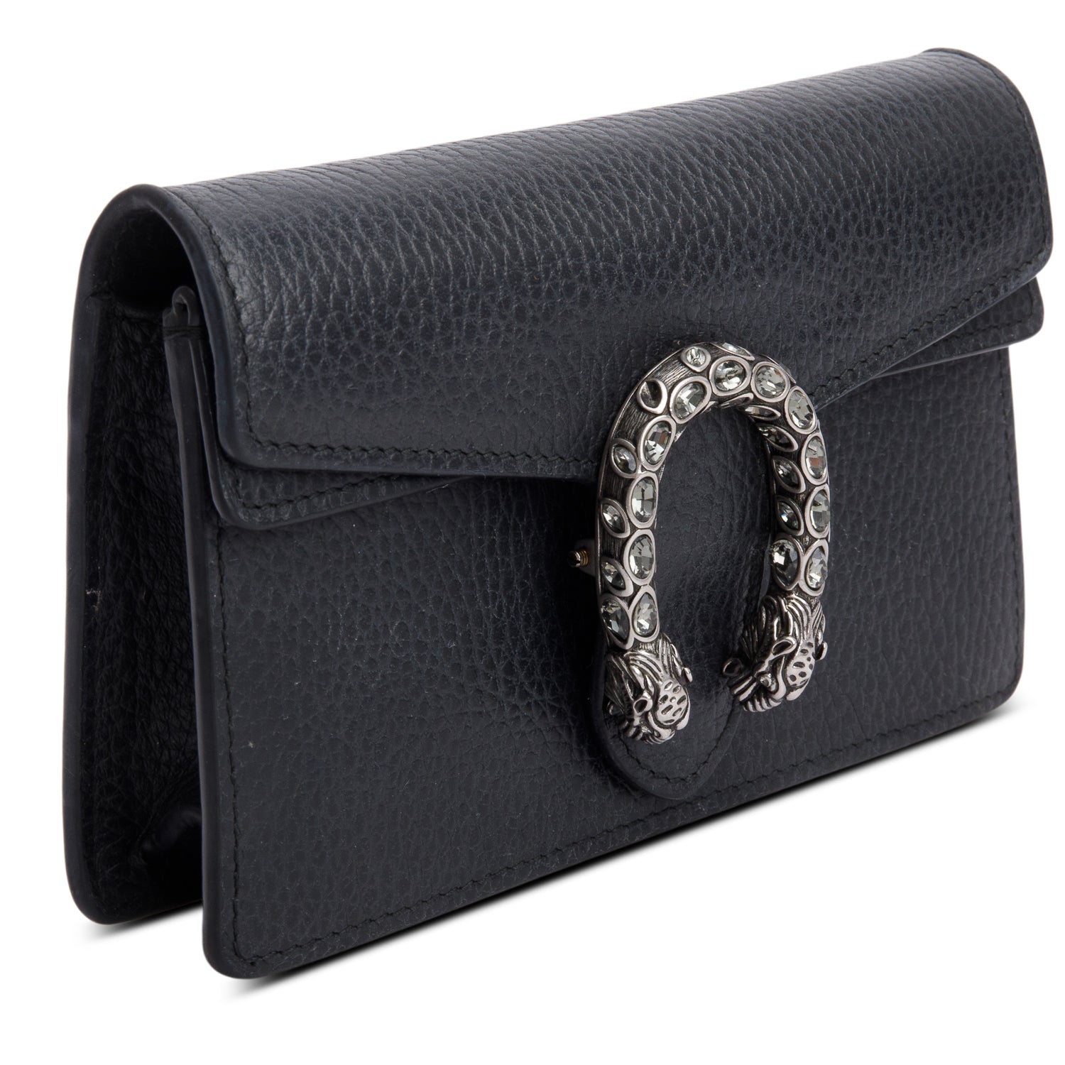 Gucci Black Calfskin Super Mini Dionysus Shoulder Bag w/ Box