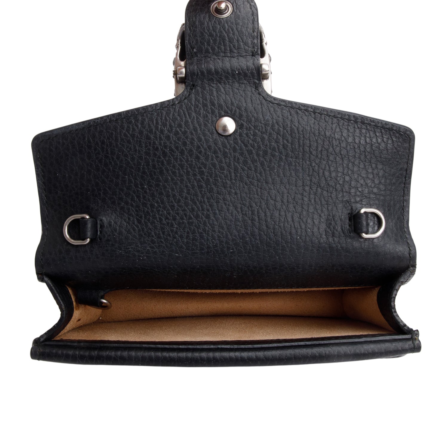 Gucci Black Calfskin Super Mini Dionysus Shoulder Bag w/ Box