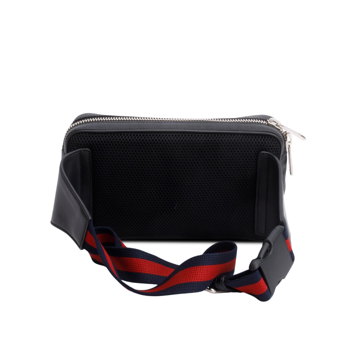 Gucci Black Soft GG Supreme Monogram Web Belt Bag