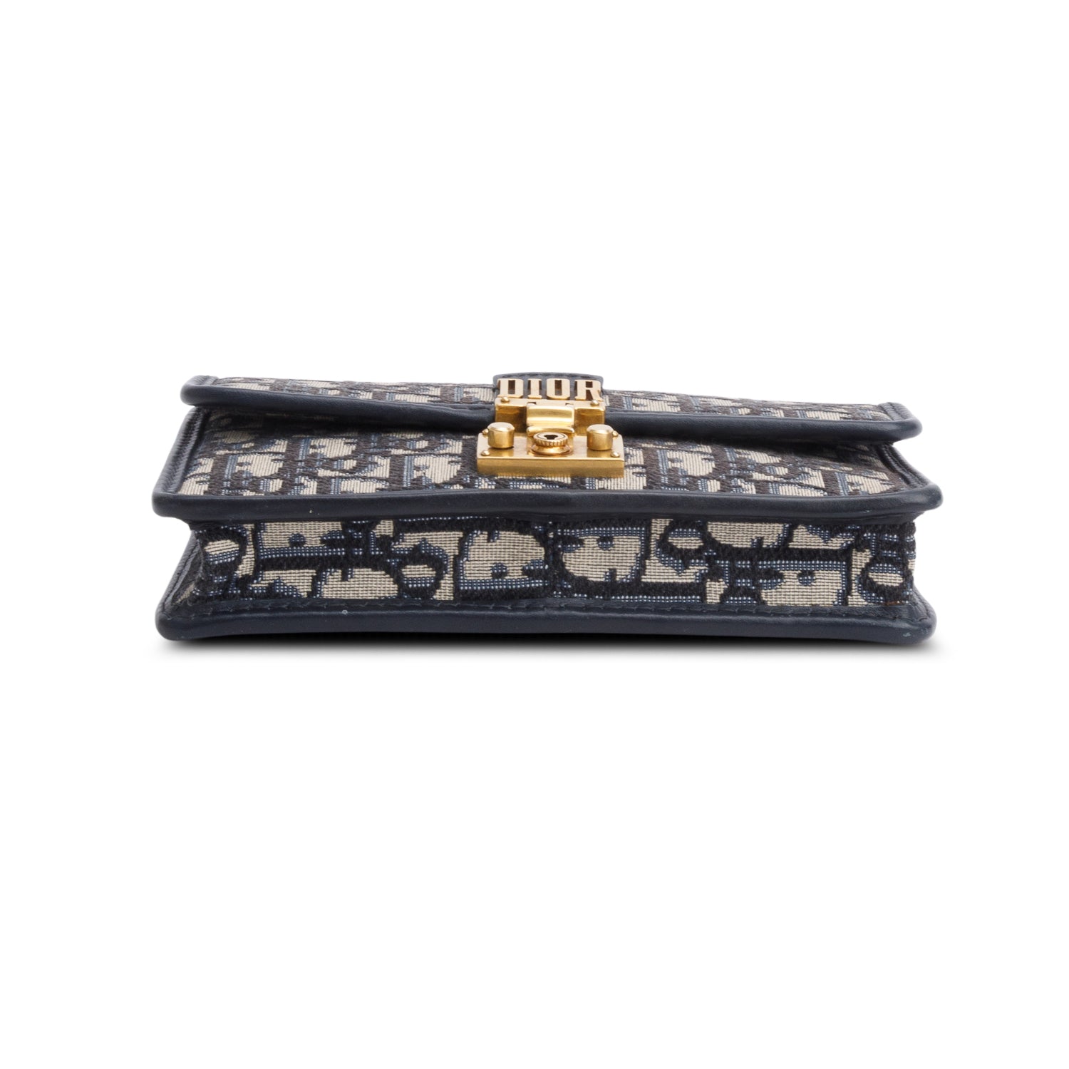 Christian Dior Blue Oblique Dioraddict Wallet on Chain Clutch