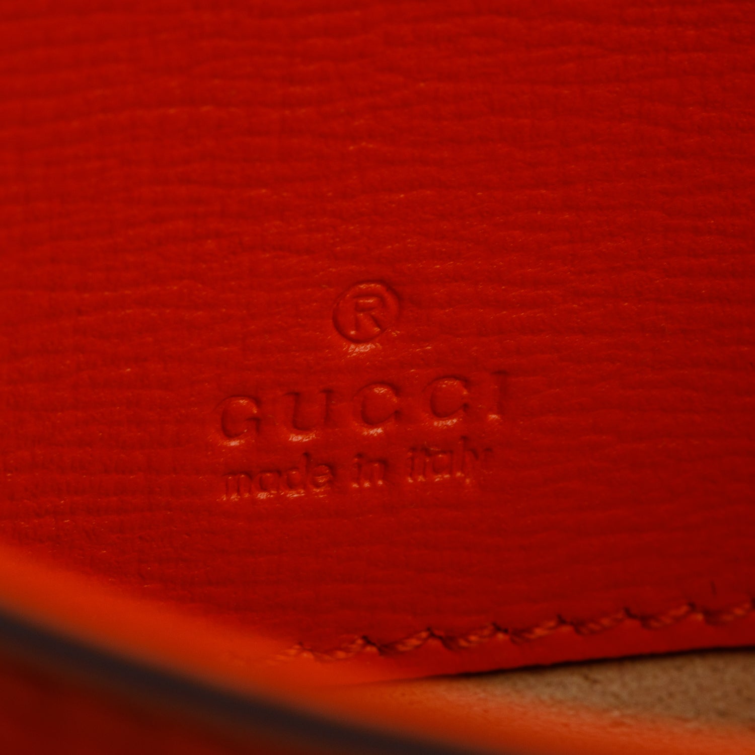 Gucci Orange Azalea Calfskin Web Monochrome Horsebit 1955 Wallet on Strap w/ Box