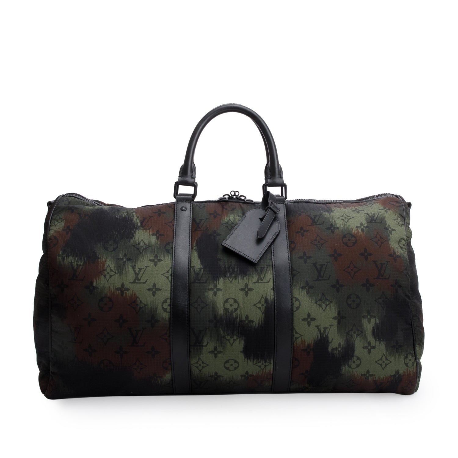 Louis Vuitton Nylon Monogram Camouflage Keepall Bandouliere 50
