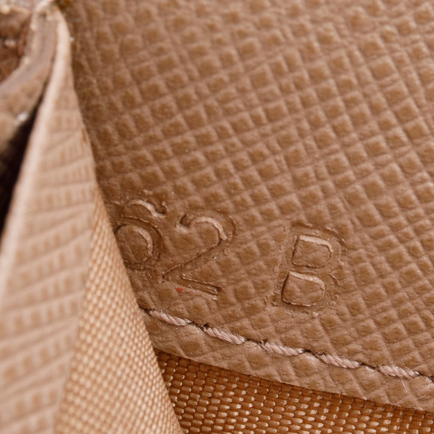 Prada Beige Saffiano Monochrome Continental Wallet w/ Card Holder