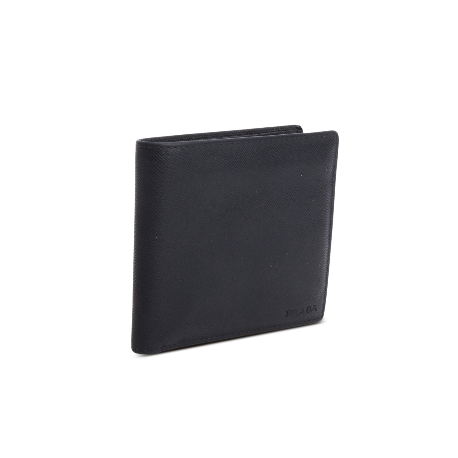 Prada Black Saffiano Leather Bi-Fold Wallet